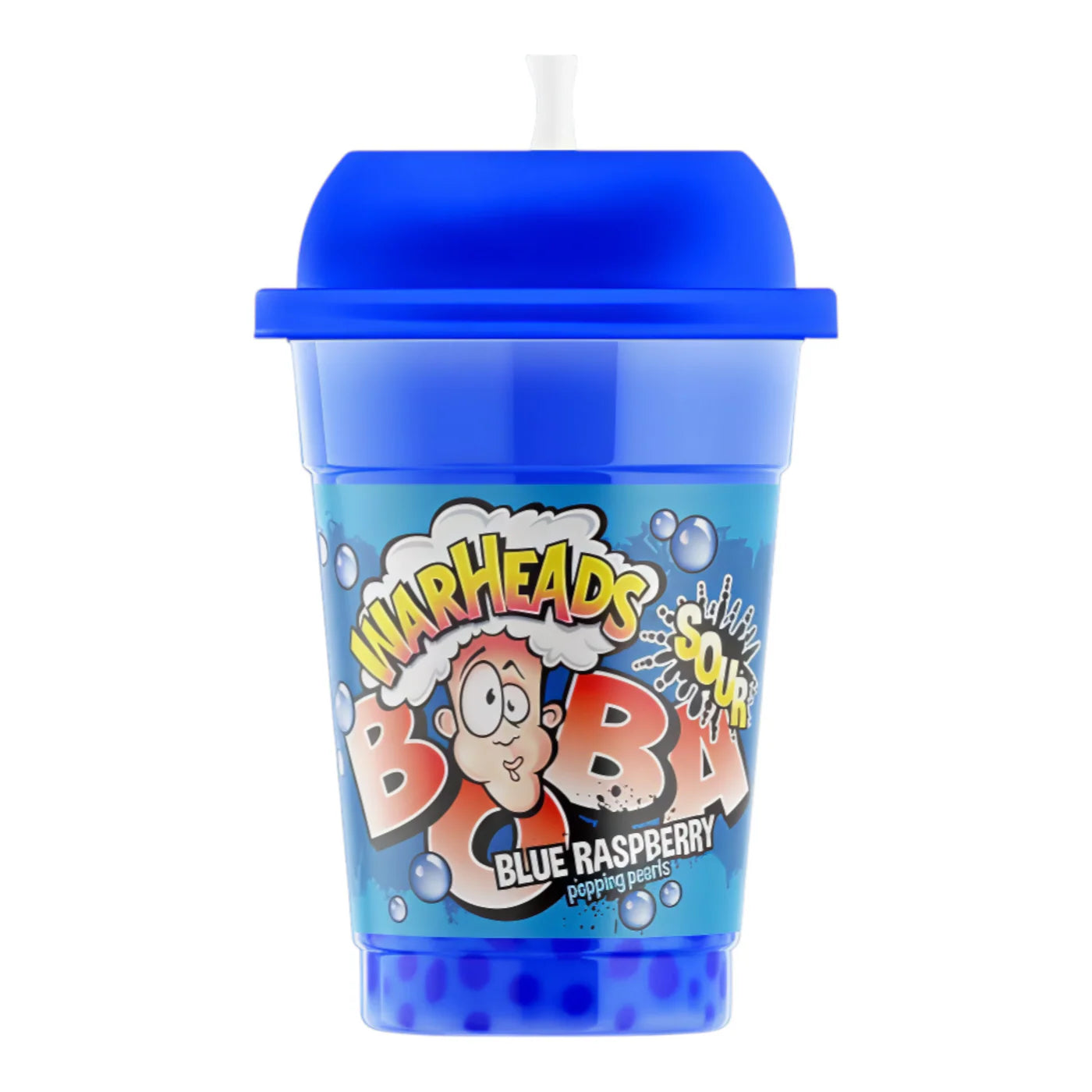 WARHEADS 400 ML BOBA SOUR BLUE RASPBERRY