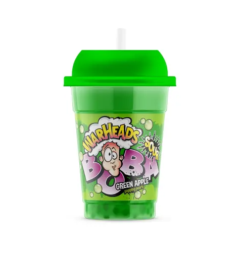 WARHEADS 400 ML BOBA SOUR GREEN APPLE
