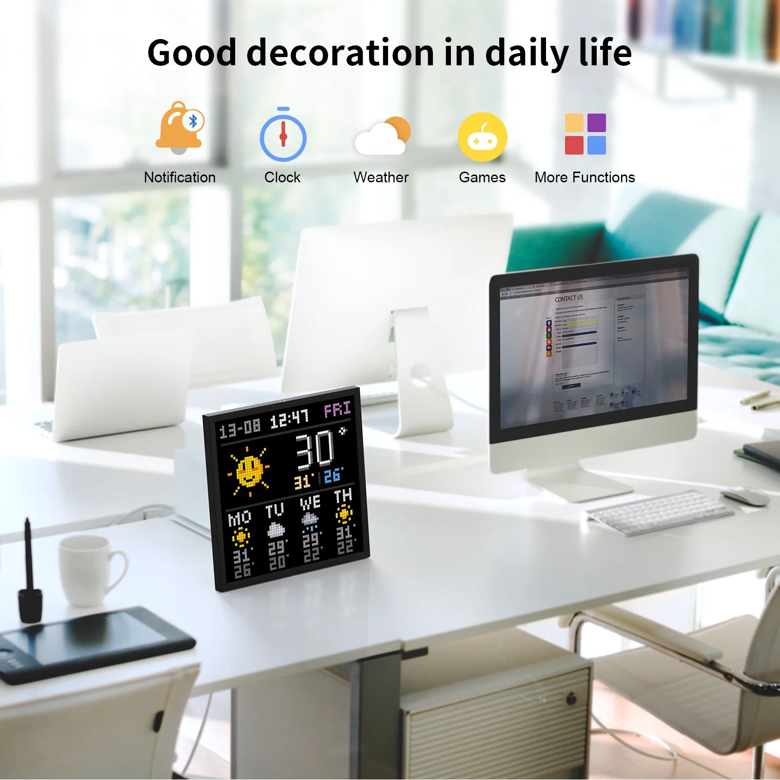 Divoom Pixoo64Ⅱ 64X64 Pixel Art LED Display Social Media Counter