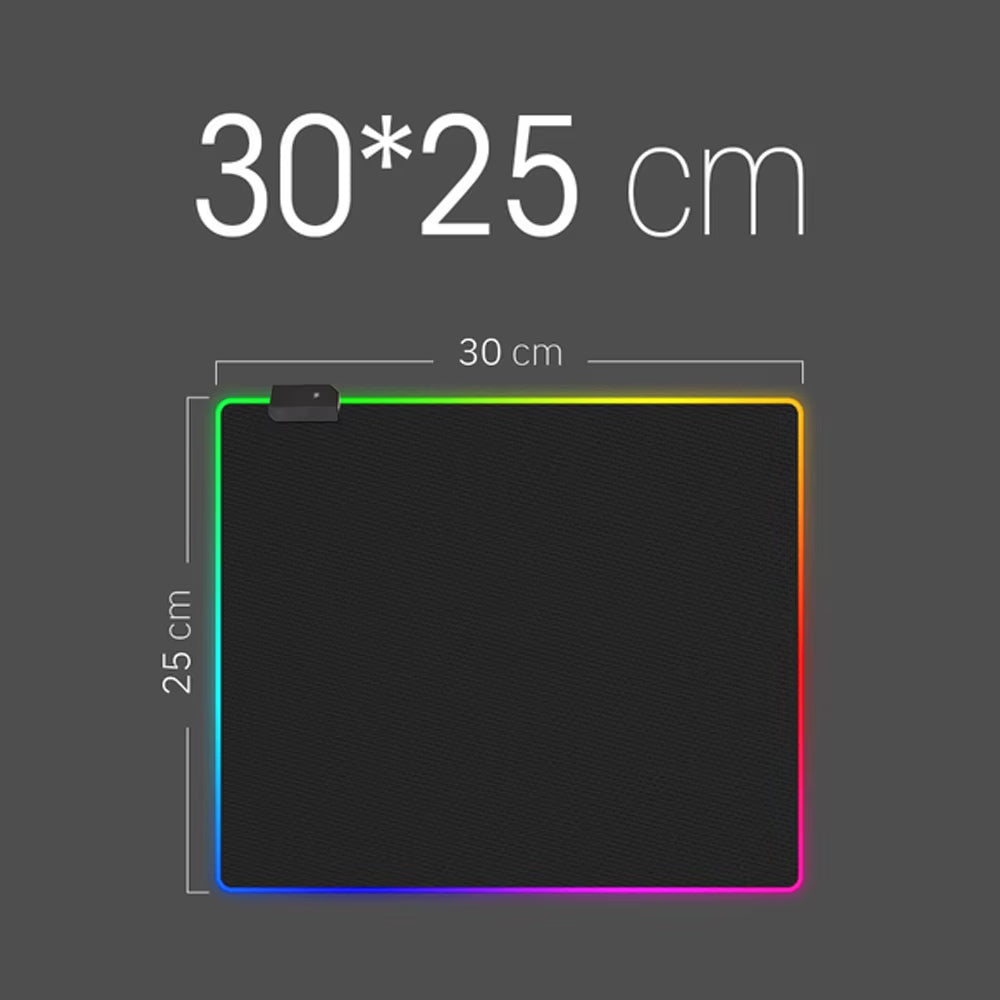 RGB Gaming Mouse Pad LED Light Keyboard Cover Desk Mat Colorful Mouse Pad Waterproof Multi-Size PC Computer Carpet with Backlit
