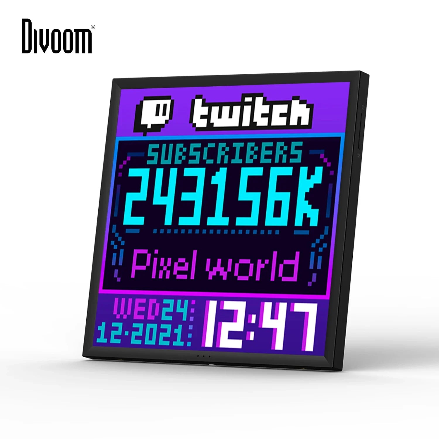 Divoom Pixoo64Ⅱ 64X64 Pixel Art LED Display Social Media Counter