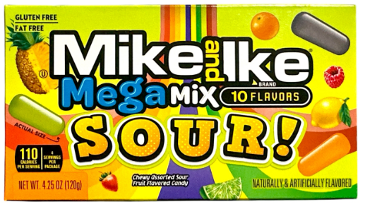 MIKE & IKE 120 GR MEGA MIX SOUR