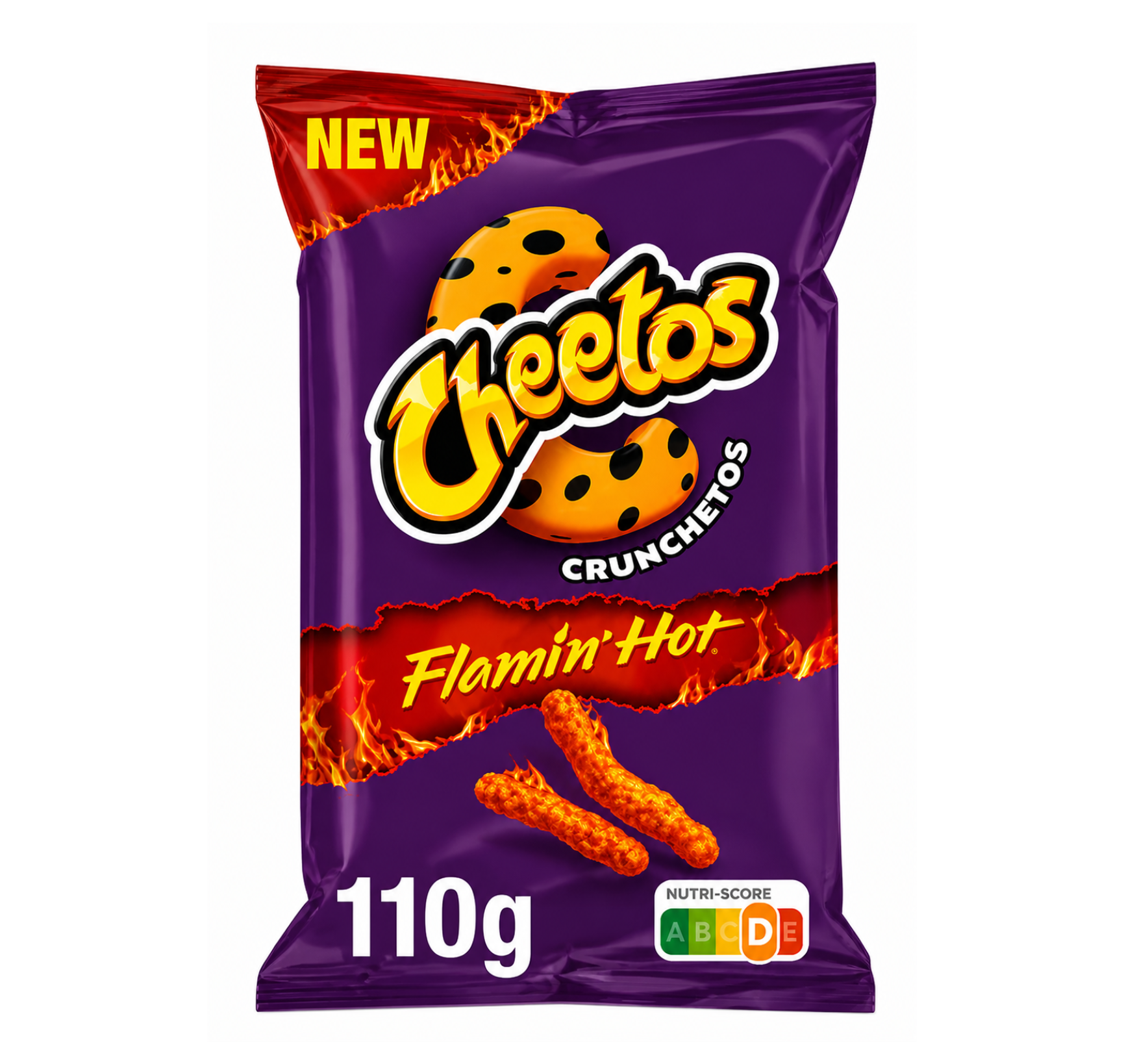Cheetos Crunchetos Flamin’ Hot 110g – Extra csípős ropogós kukoricás snack