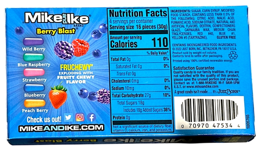 MIKE & IKE 120 GR BERRY BLAST THEATER BOX