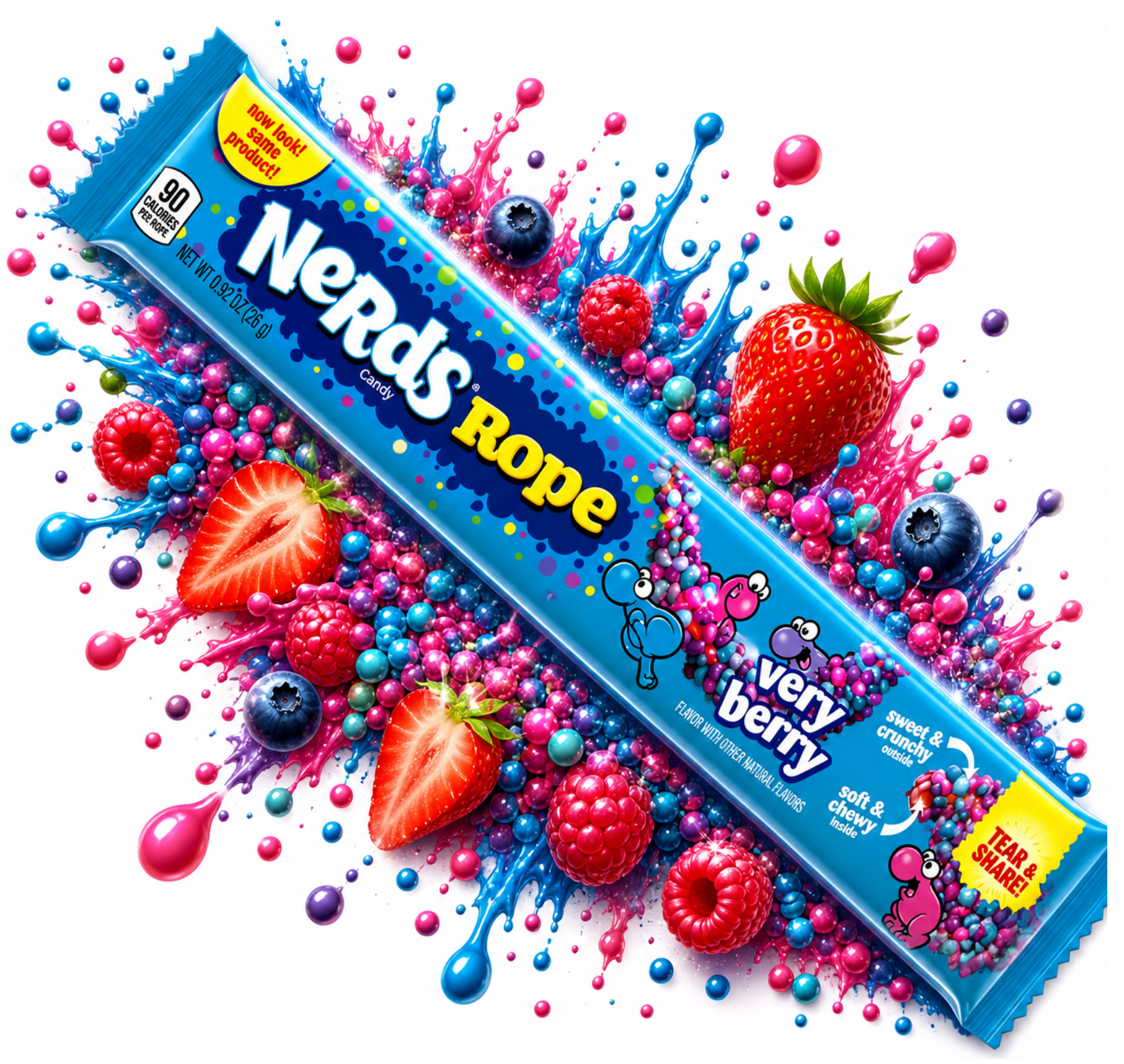 Nerds Rope Very Berry 26g – bogyós ízrobbanás