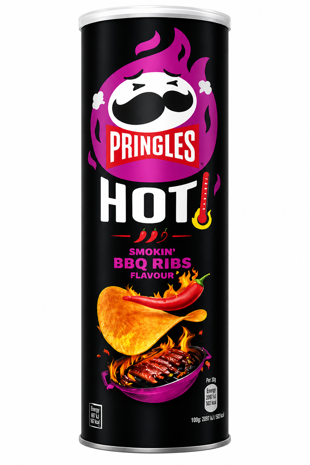 Pringles Hot & Spicy BBQ Ribs 160g – intenzív füstös BBQ íz csípős csavarral