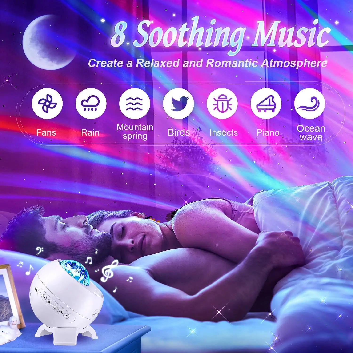 Galaxy Projector aurora feny otthoni VR hangulathoz