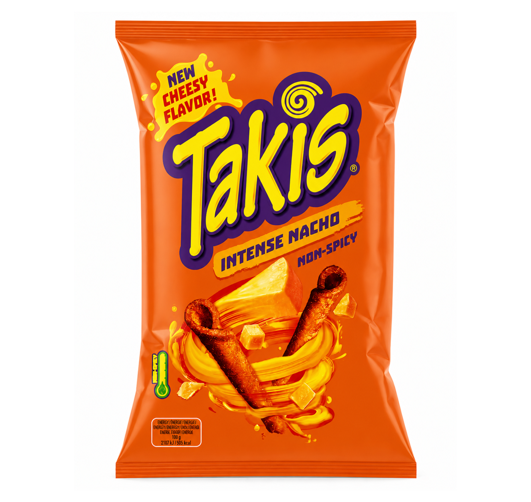 Takis Intense Nacho – Sajtos tortilla chips (nem csípős)