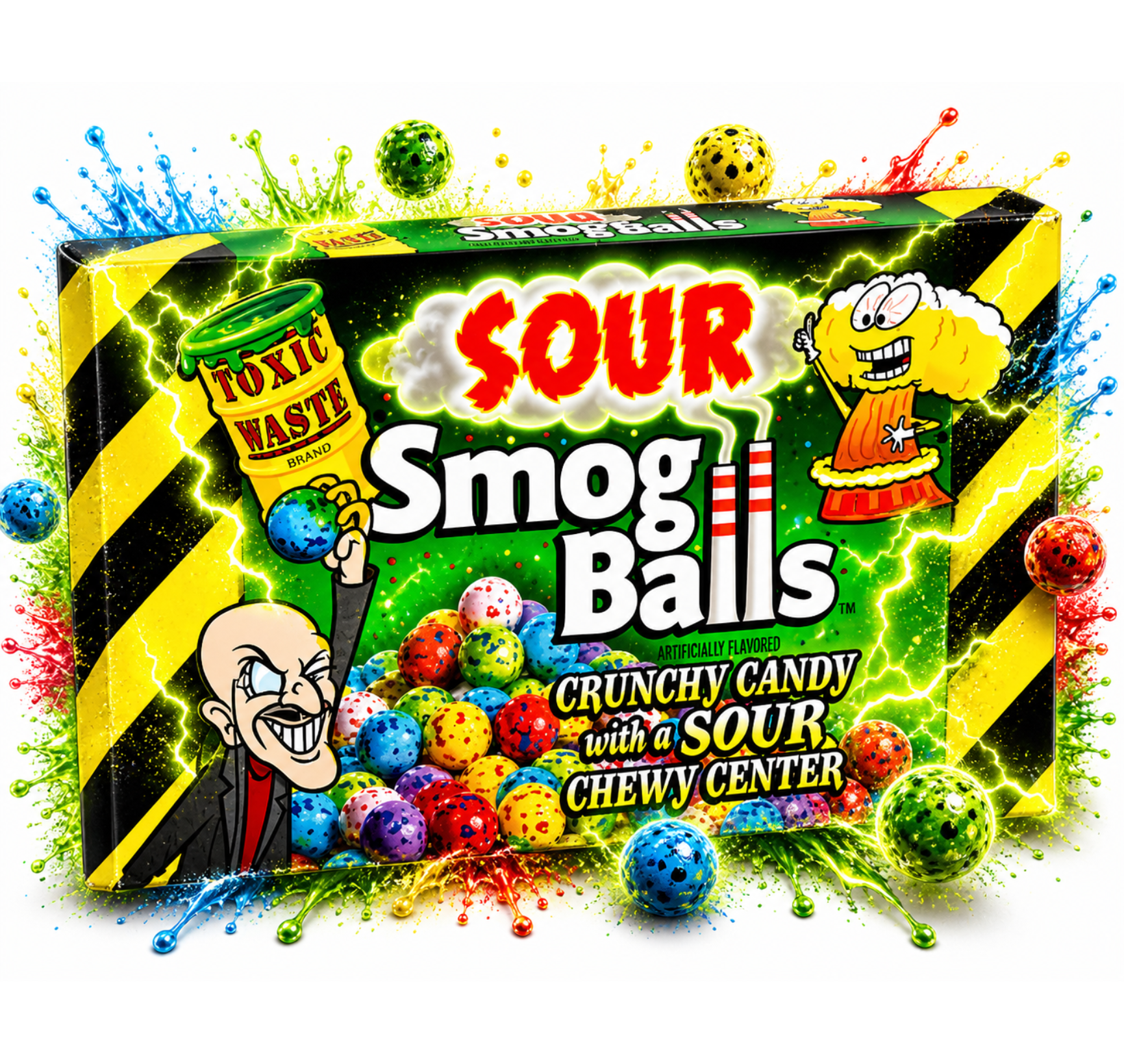 Toxic Waste Sour Smog Balls 84g