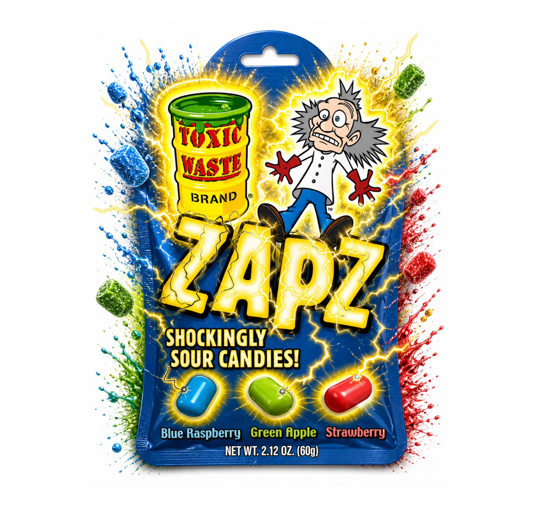 Toxic Waste Zapz Sour Candies 60g