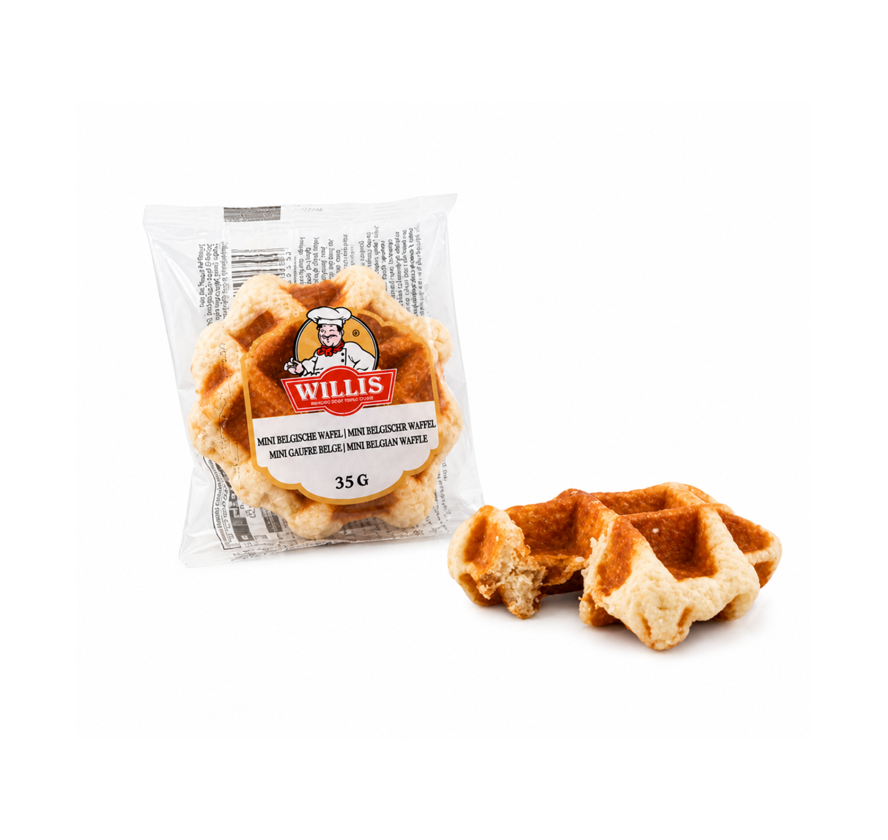 Willis Mini Belga Waffel 35g – Puha karamellizált mini gofri