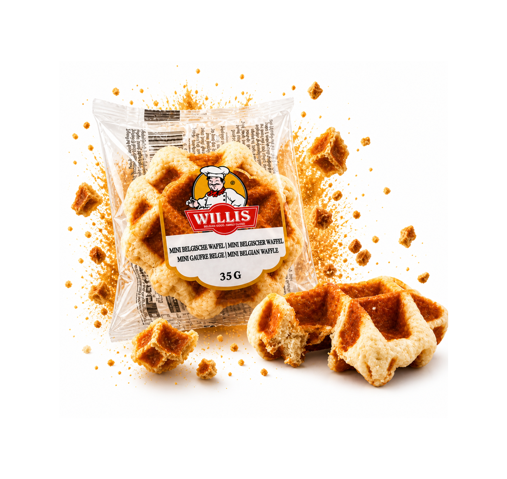 Willis Mini Belga Waffel 35g – Puha karamellizált mini gofri