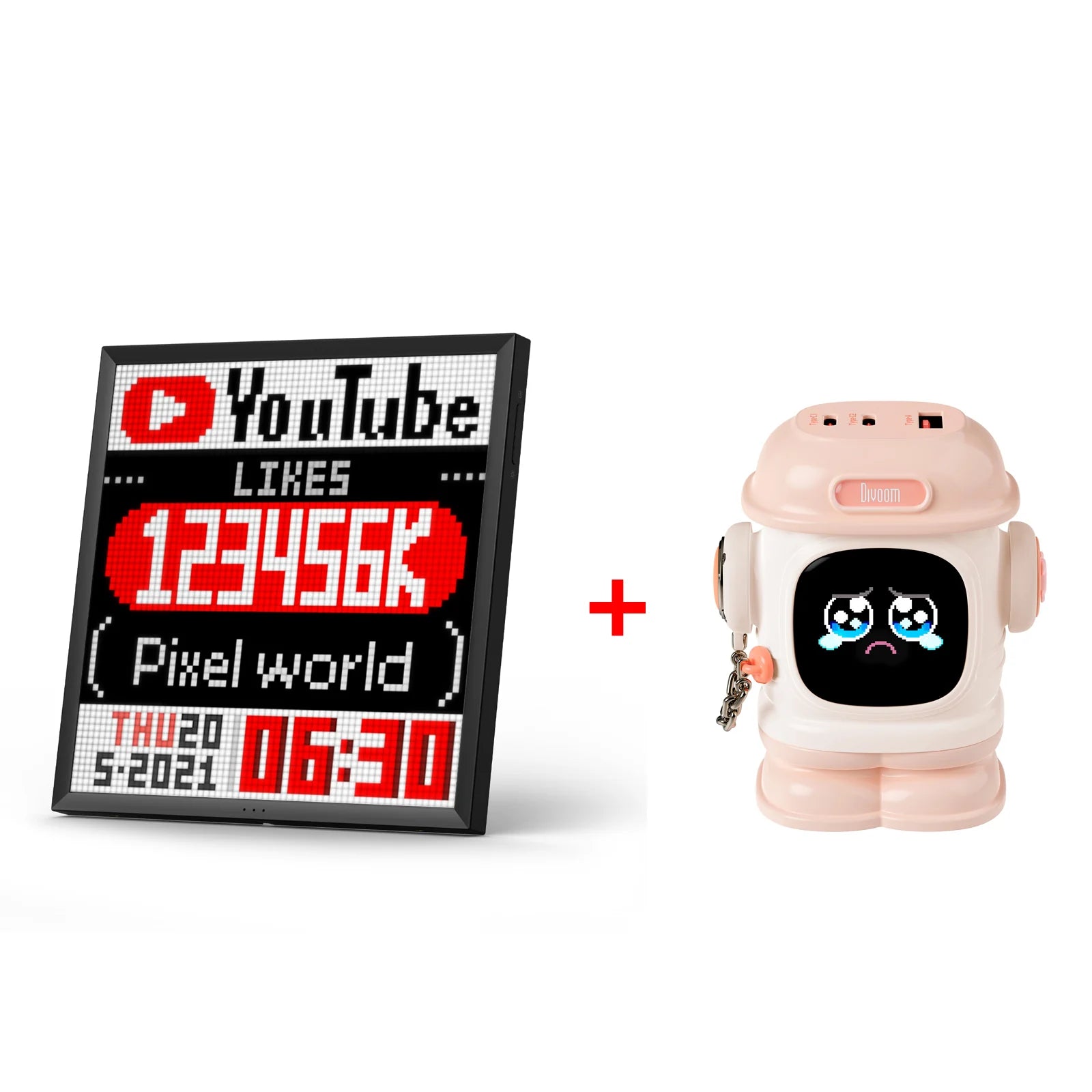 Divoom Pixoo64Ⅱ 64X64 Pixel Art LED Display Social Media Counter