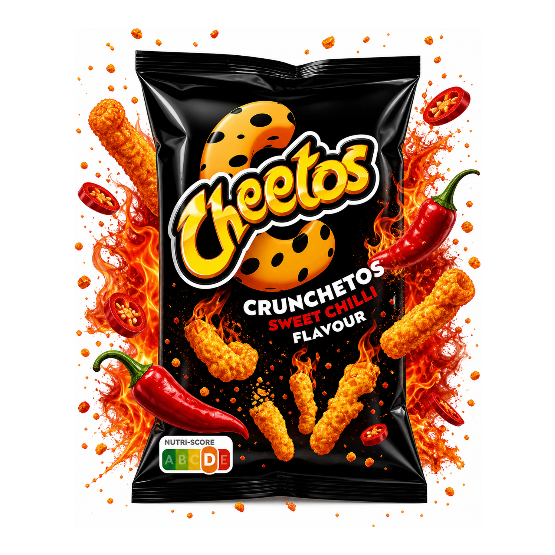 Cheetos Crunchetos Sweet Chilli - Édes-csípős ropogós kukoricás snack import termékfotó Candyland Tata - 2. kép