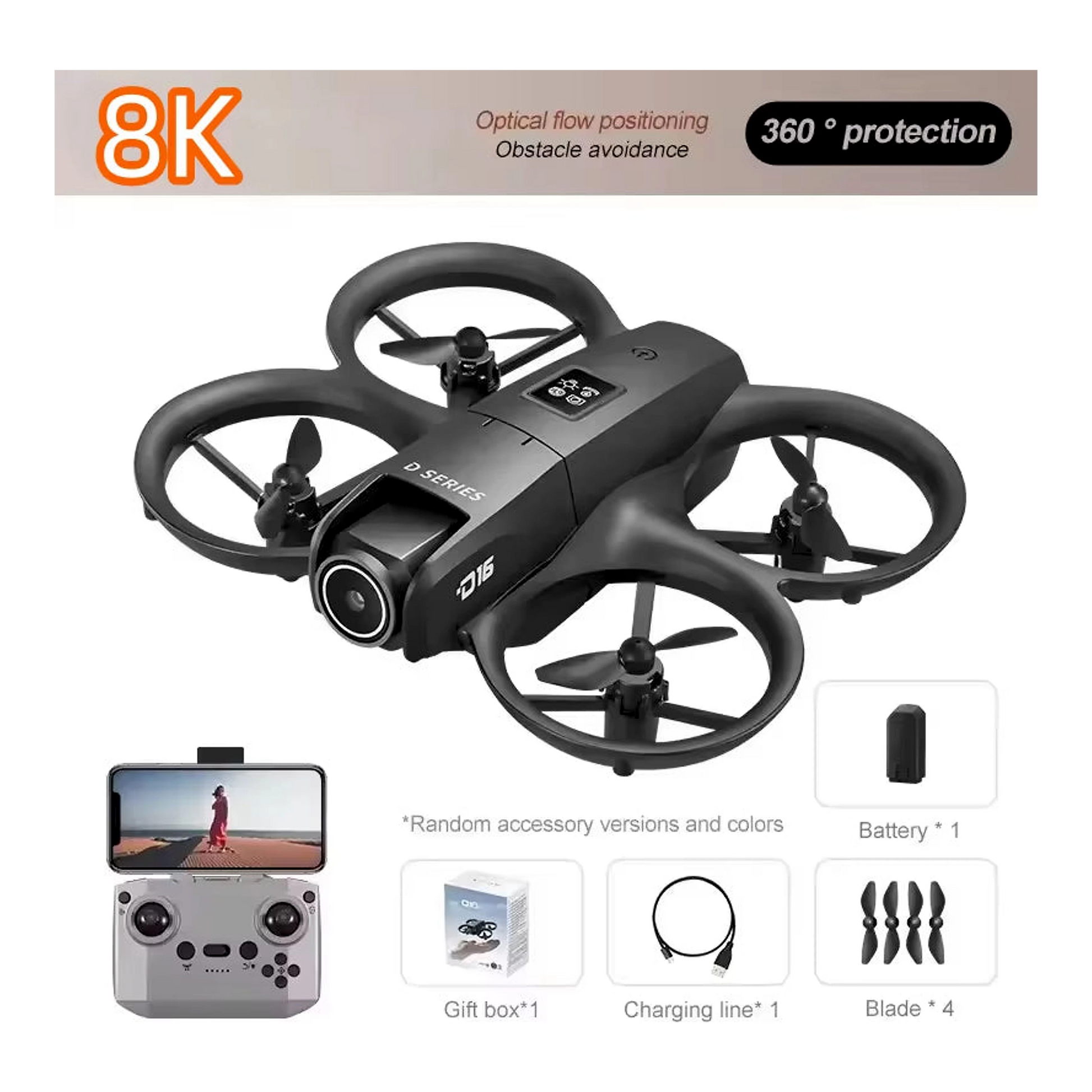 D16 Mini Drone 8K Dual Camera GPS import termékfotó Candyland Tata