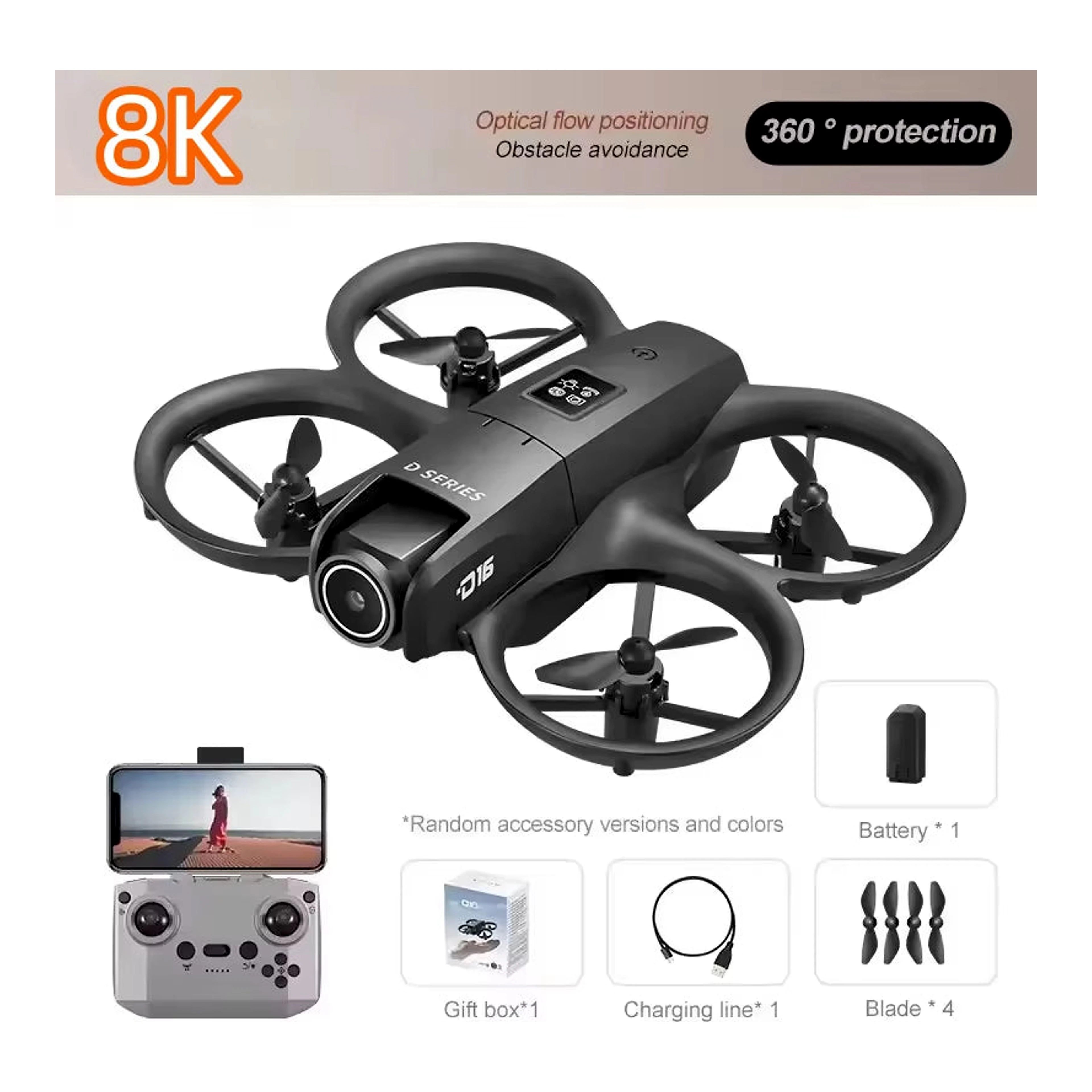 D16 Mini Drone 8K Dual Camera GPS import termékfotó Candyland Tata