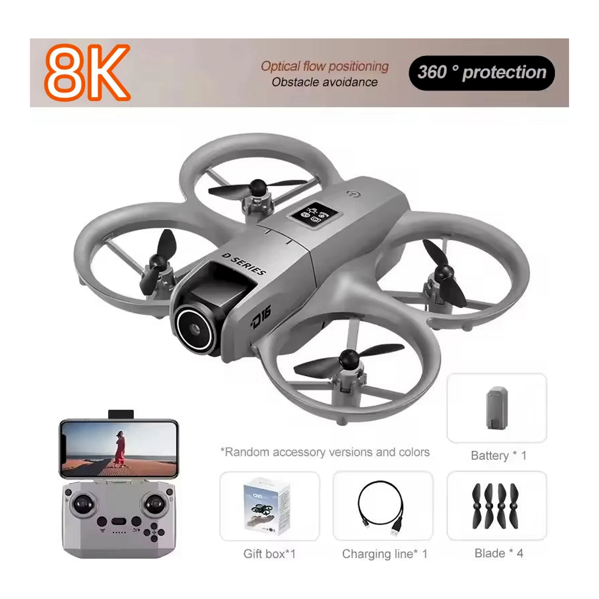 D16 Mini Drone 8K Dual Camera GPS import termékfotó Candyland Tata - 9. kép