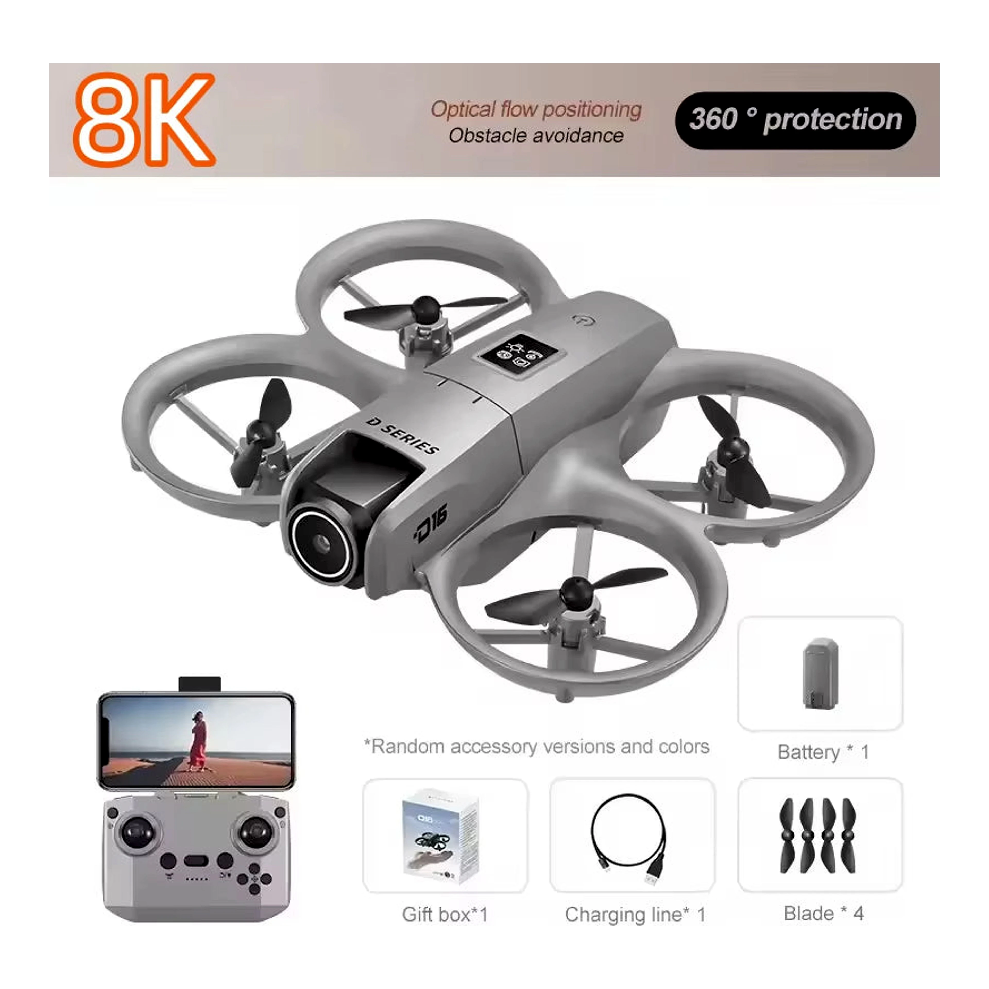 D16 Mini Drone 8K Dual Camera GPS import termékfotó Candyland Tata - 9. kép