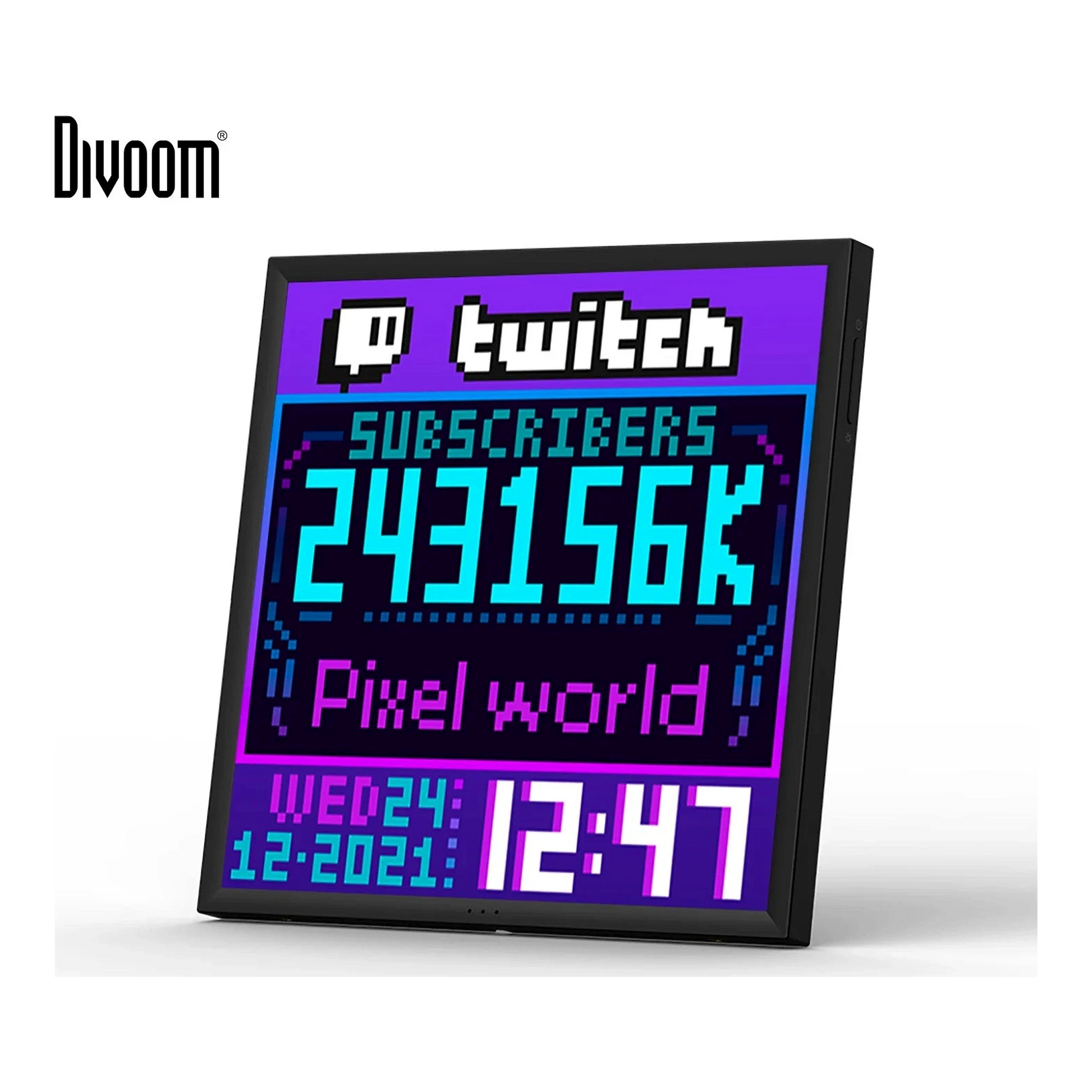 Divoom Pixoo64 pixel art LED kijelző import termékfotó Candyland Tata