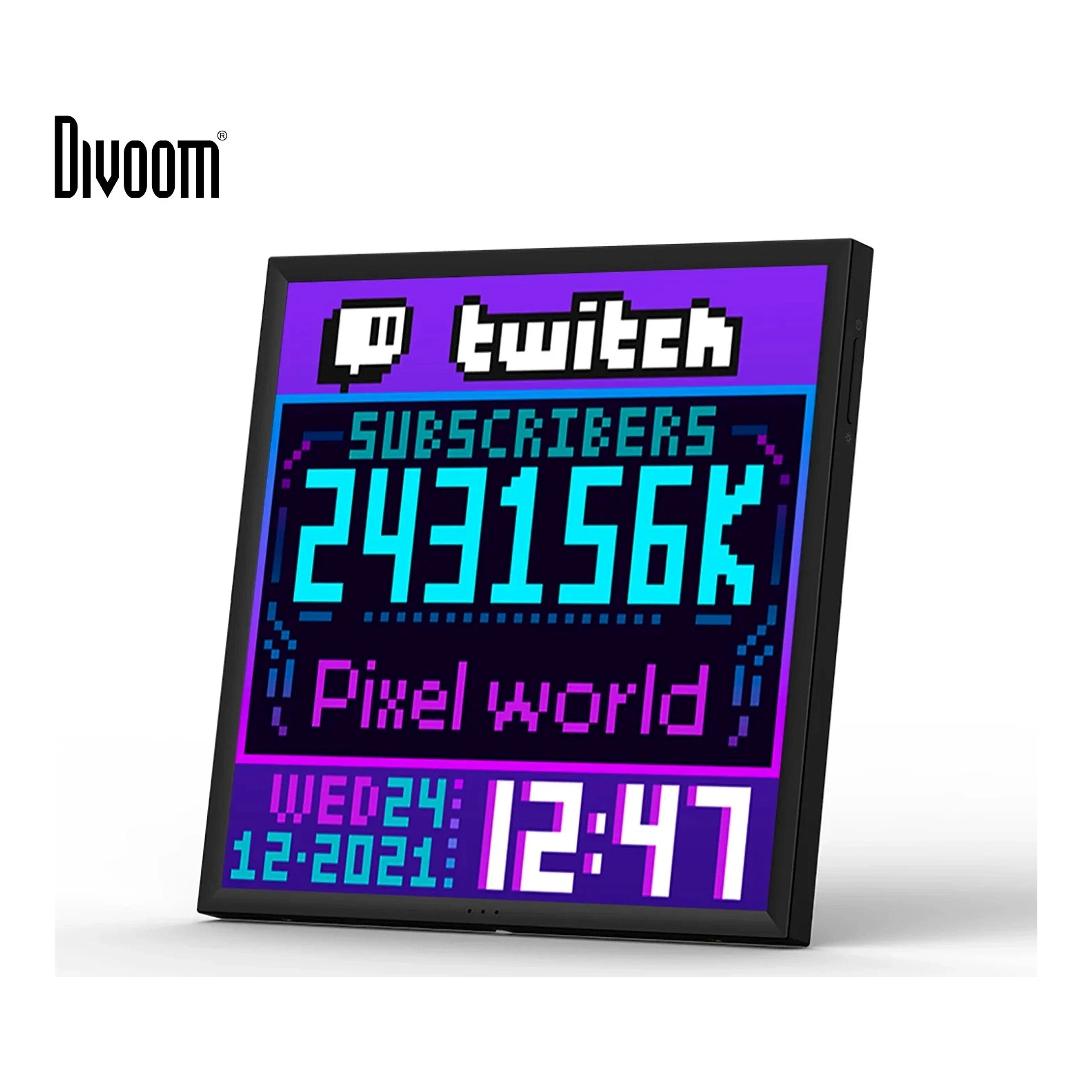 Divoom Pixoo64 pixel art LED kijelző import termékfotó Candyland Tata