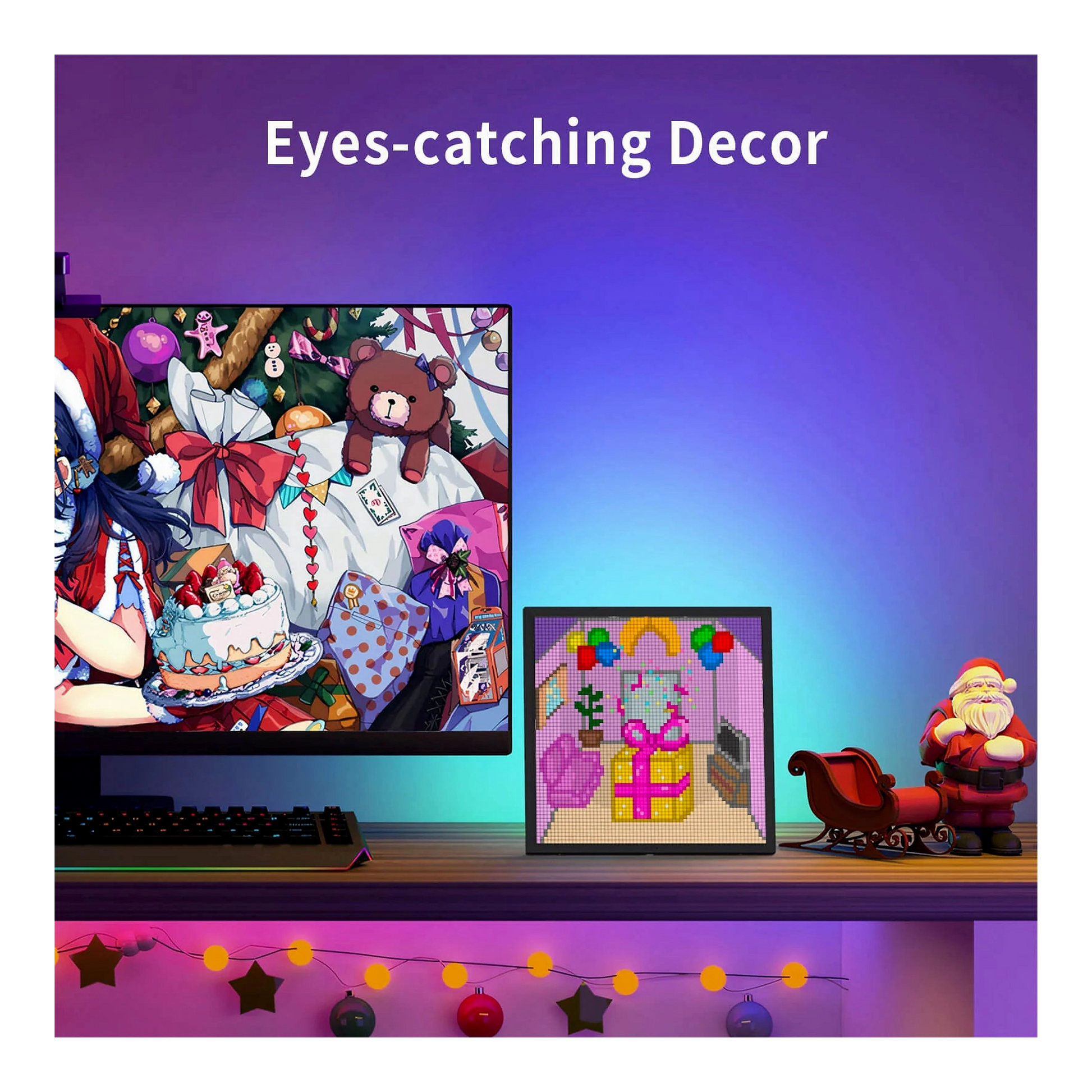 Divoom Pixoo64 pixel art LED kijelző import termékfotó Candyland Tata - 12. kép