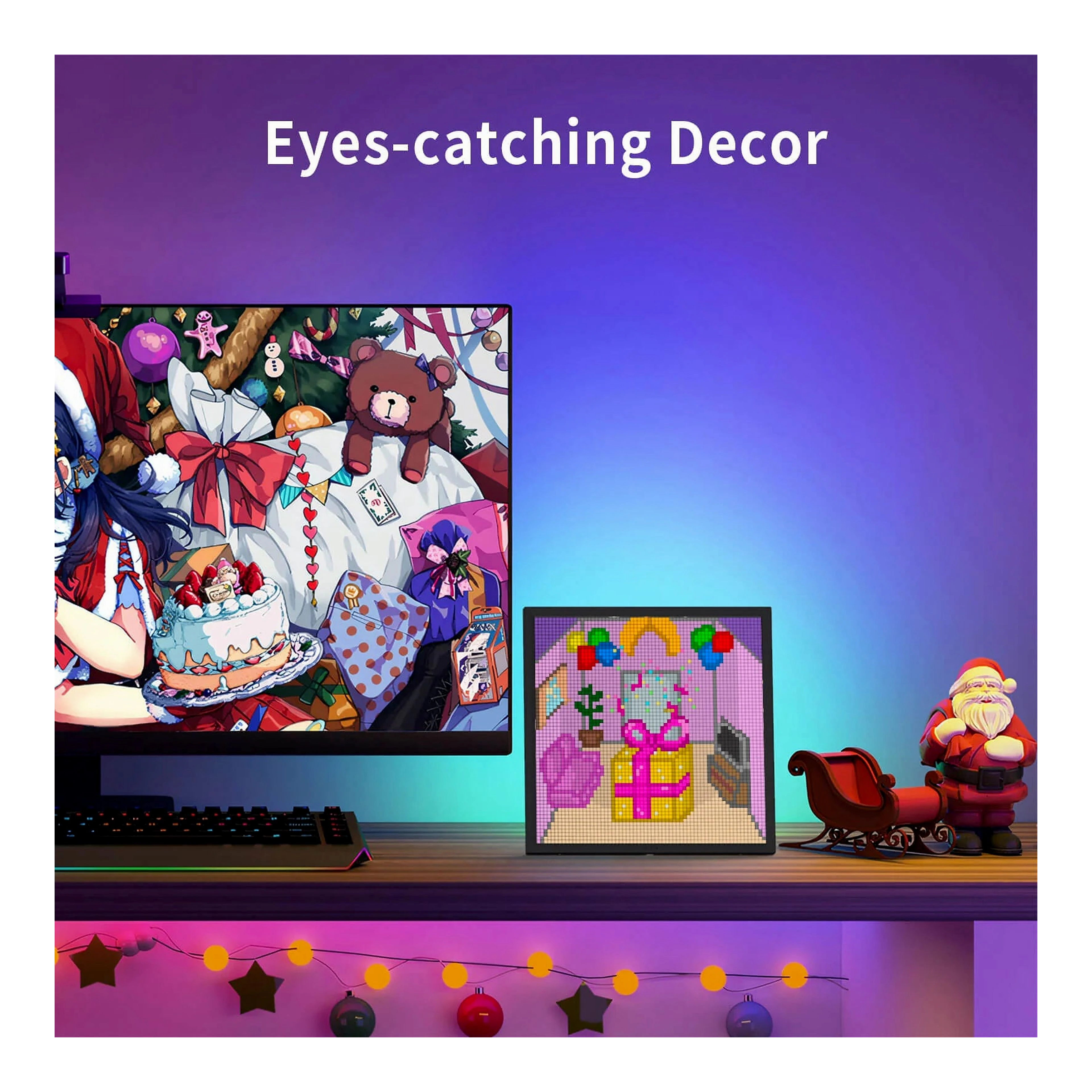 Divoom Pixoo64 pixel art LED kijelző import termékfotó Candyland Tata - 12. kép