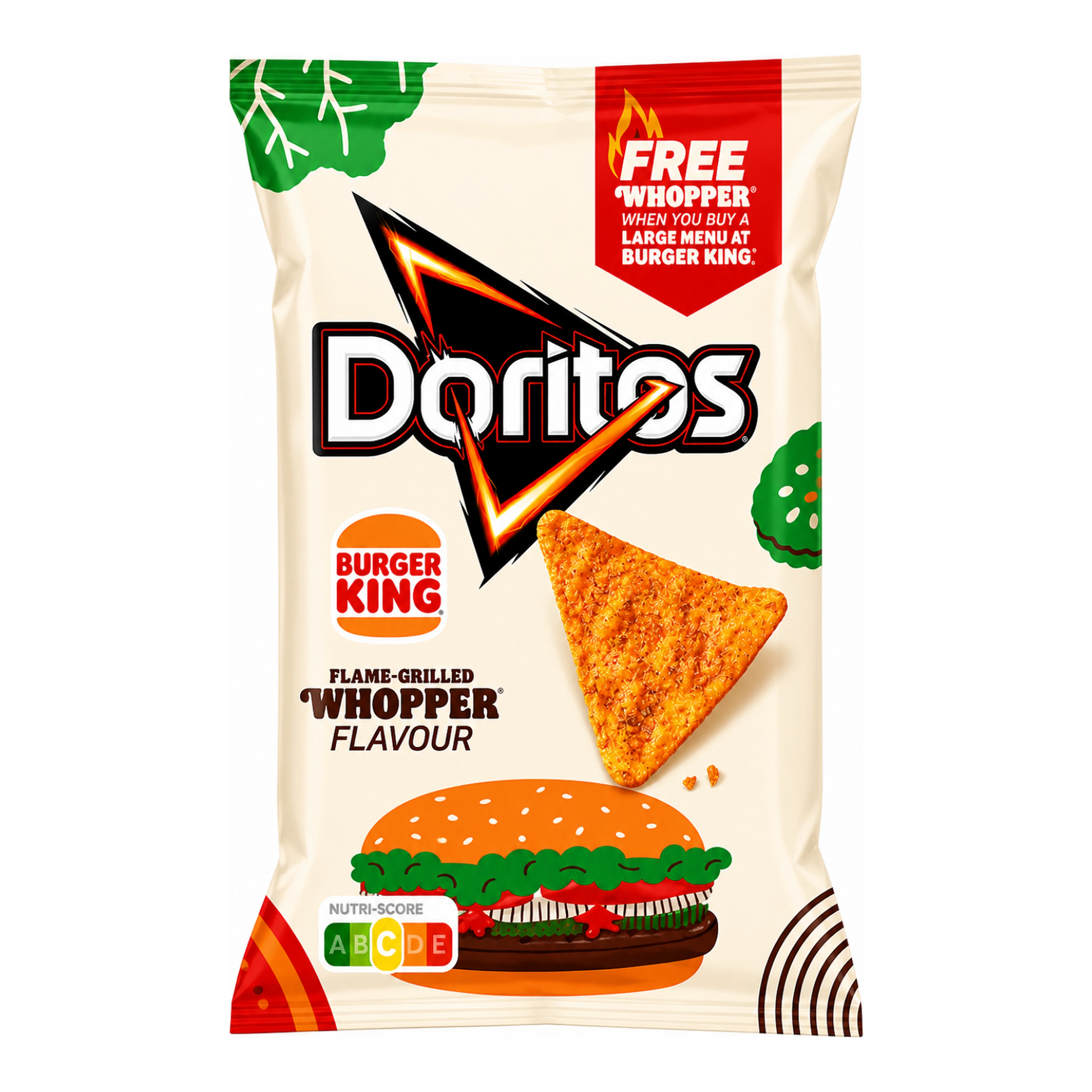 Doritos Burger King Whopper Flavour - Flame-Grilled burger ízű tortilla chips import termékfotó Candyland Tata