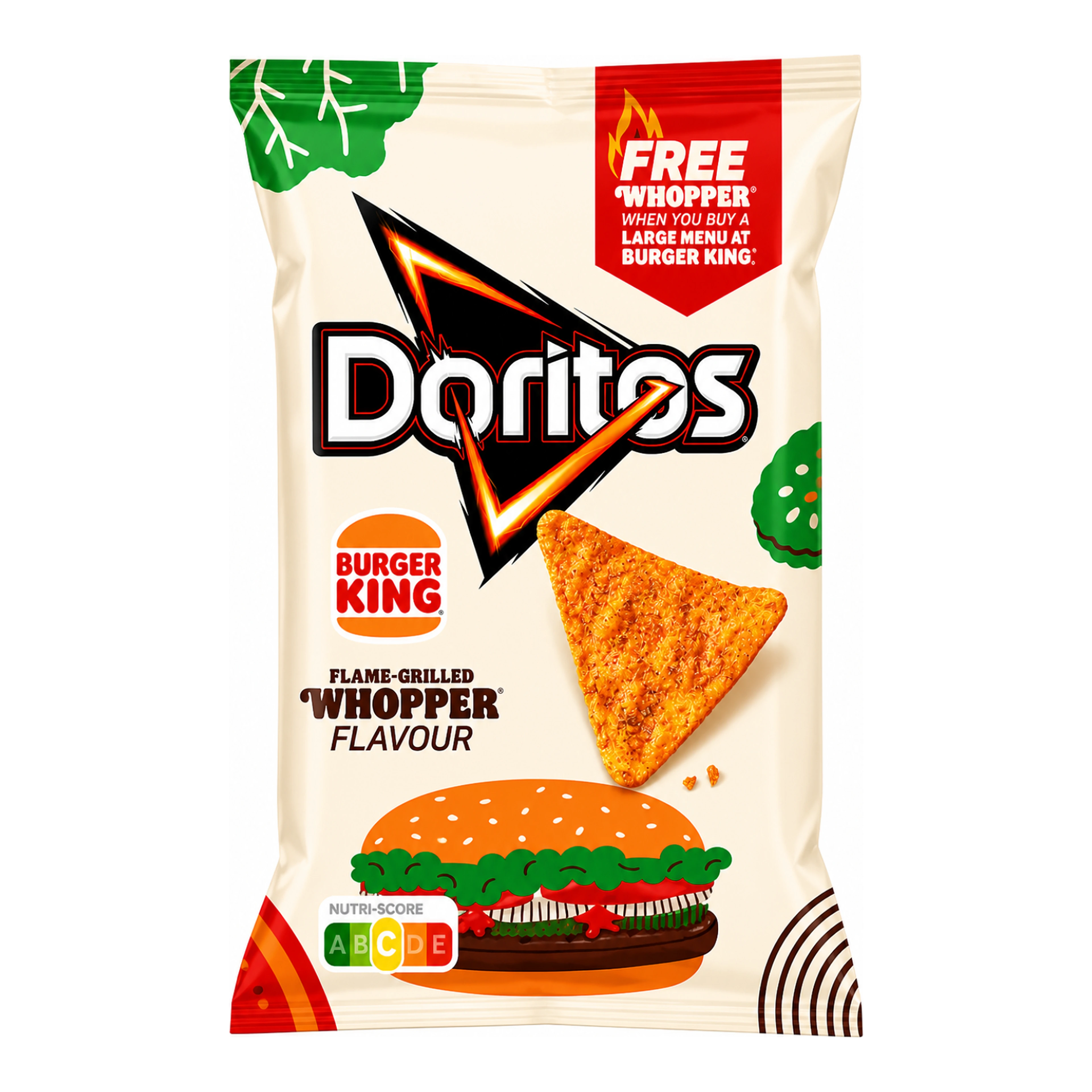 Doritos Burger King Whopper Flavour - Flame-Grilled burger ízű tortilla chips import termékfotó Candyland Tata