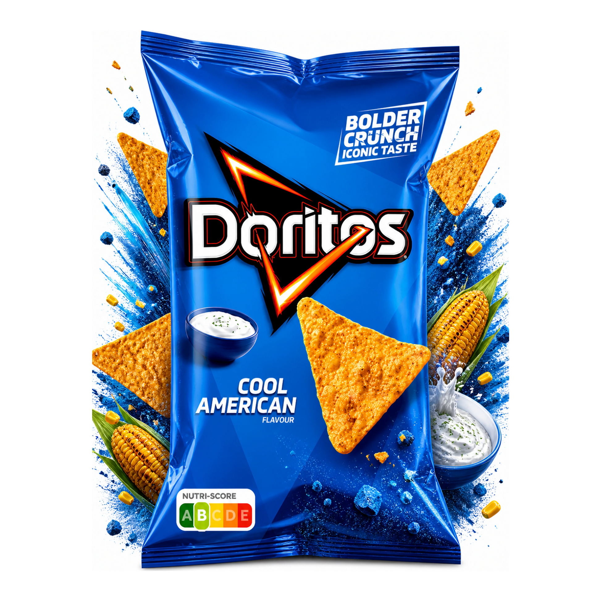 Doritos Cool American - ropogós tortilla chips tejfölös ízzel import termékfotó Candyland Tata - 2. kép
