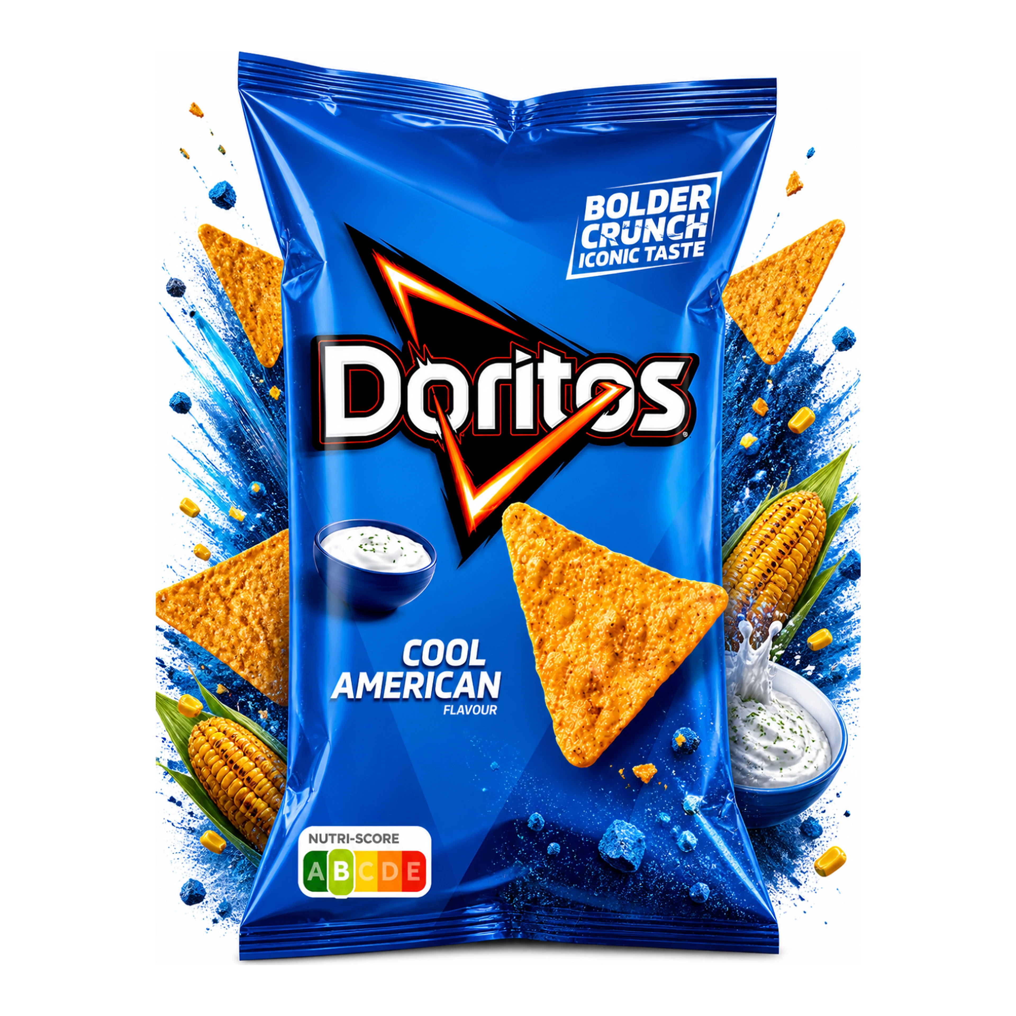 Doritos Cool American - ropogós tortilla chips tejfölös ízzel import termékfotó Candyland Tata - 2. kép