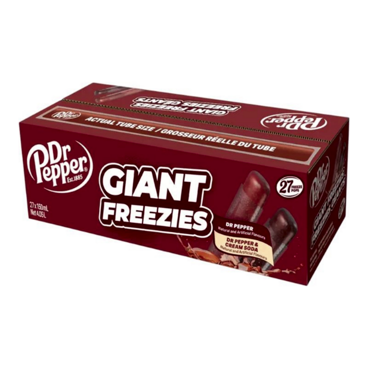 Dr Pepper 150 ml Cream Soda Giant Freezer Pops import termékfotó Candyland Tata