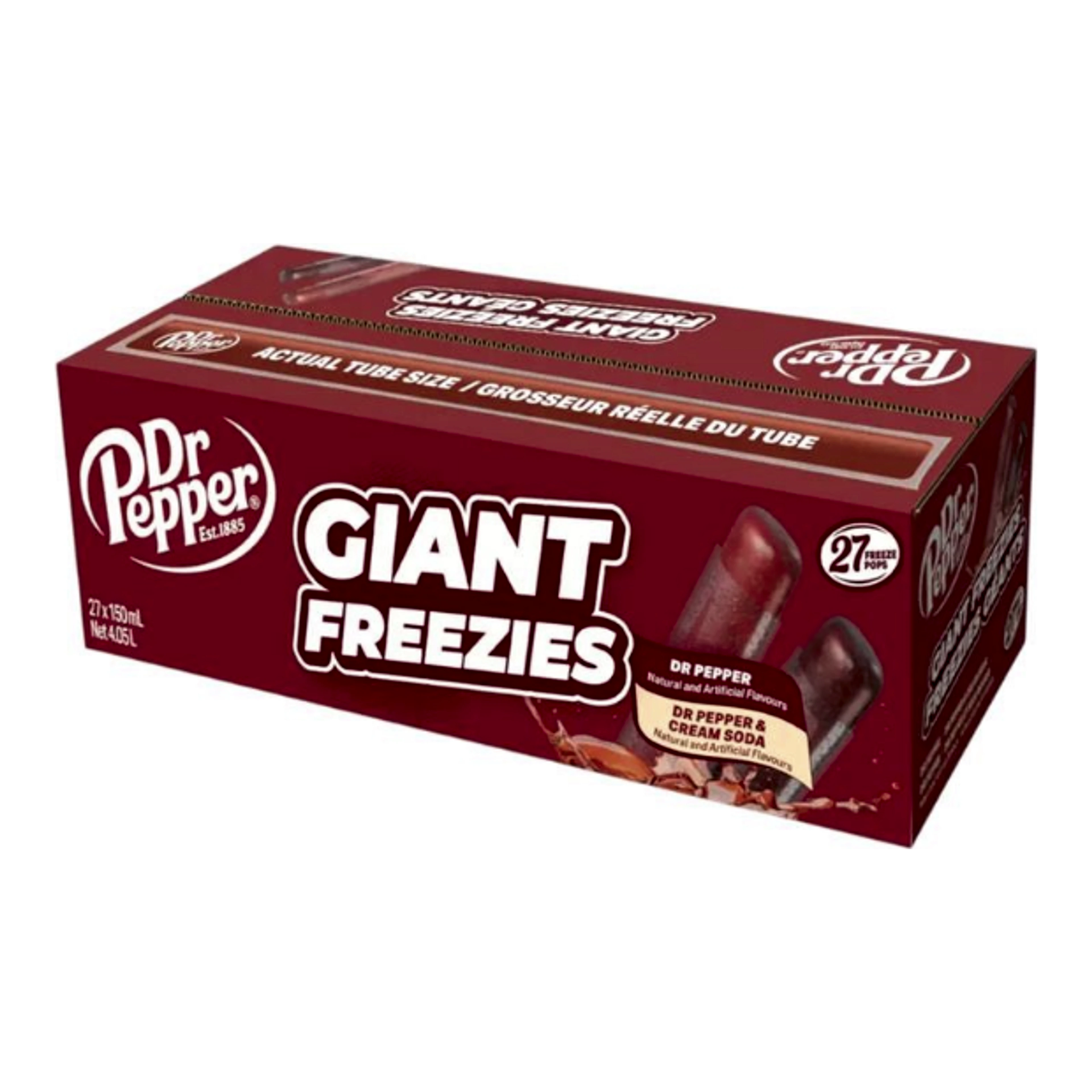 Dr Pepper 150 ml Cream Soda Giant Freezer Pops import termékfotó Candyland Tata
