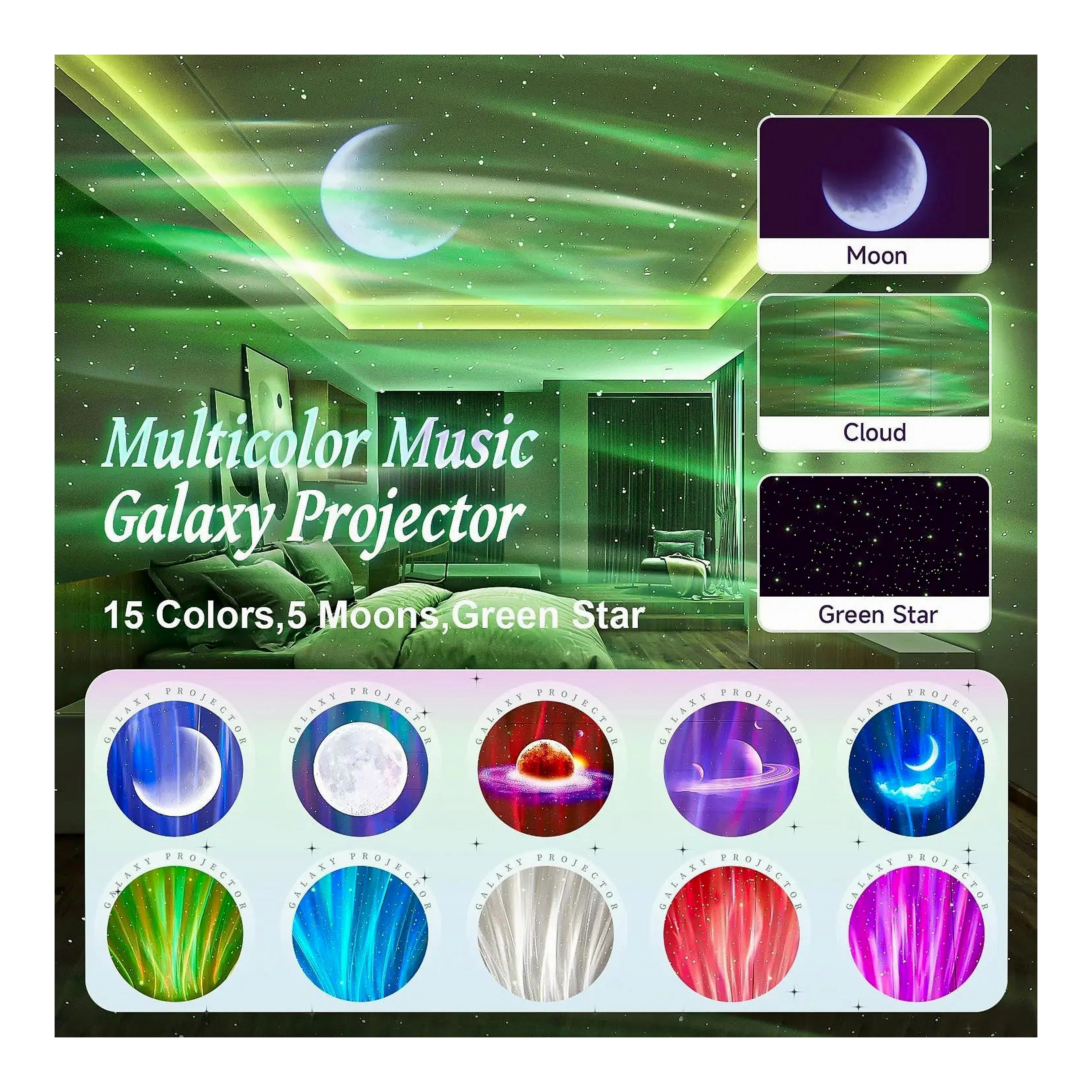 Galaxis projektor auróra hangulatfény import termékfotó Candyland Tata