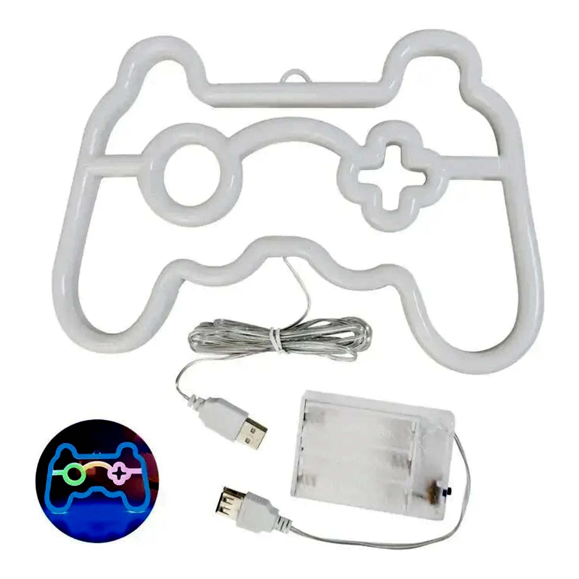 Gamepad neon LED fény gamer szobába import termékfotó Candyland Tata