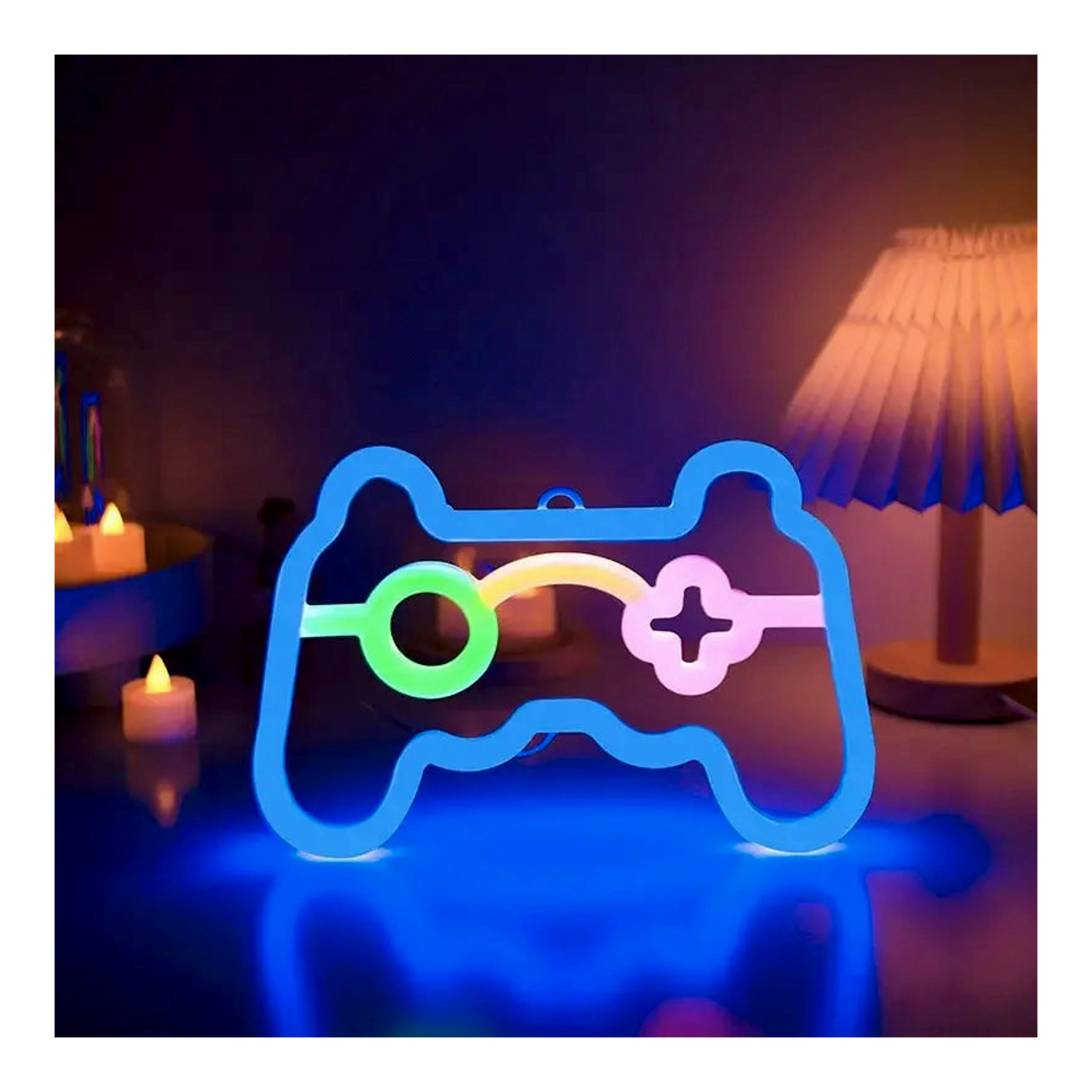 Gamepad neon LED fény gamer szobába import termékfotó Candyland Tata - 2. kép