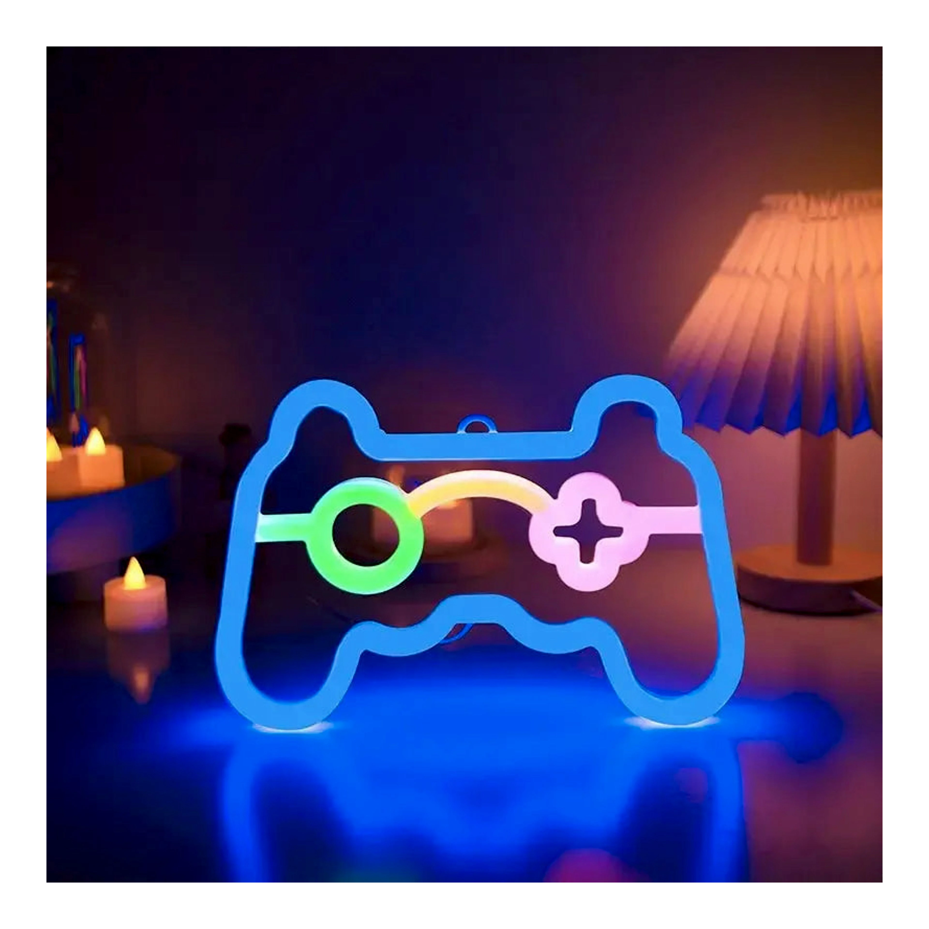 Gamepad neon LED fény gamer szobába import termékfotó Candyland Tata - 2. kép