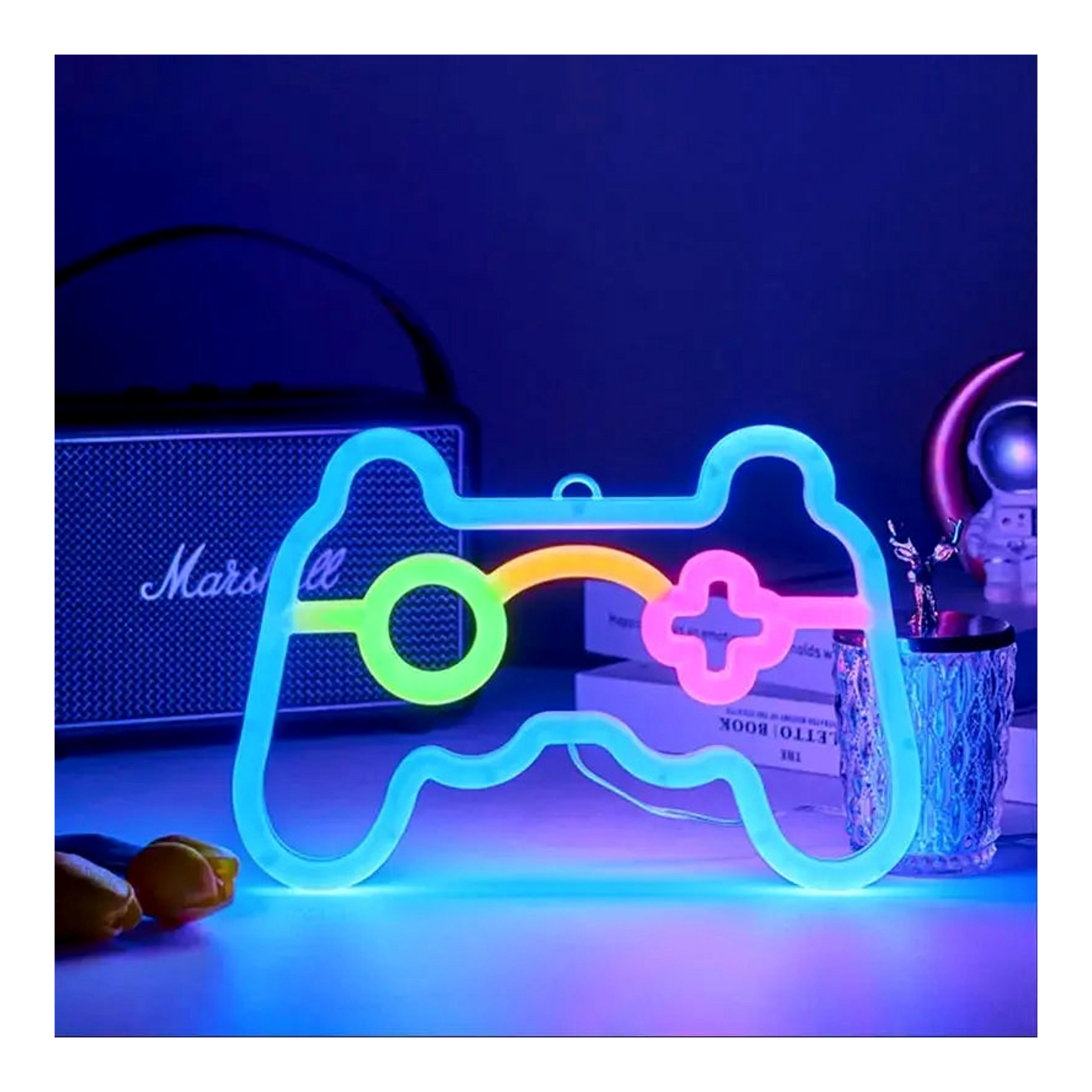 Gamepad neon LED fény gamer szobába import termékfotó Candyland Tata - 3. kép