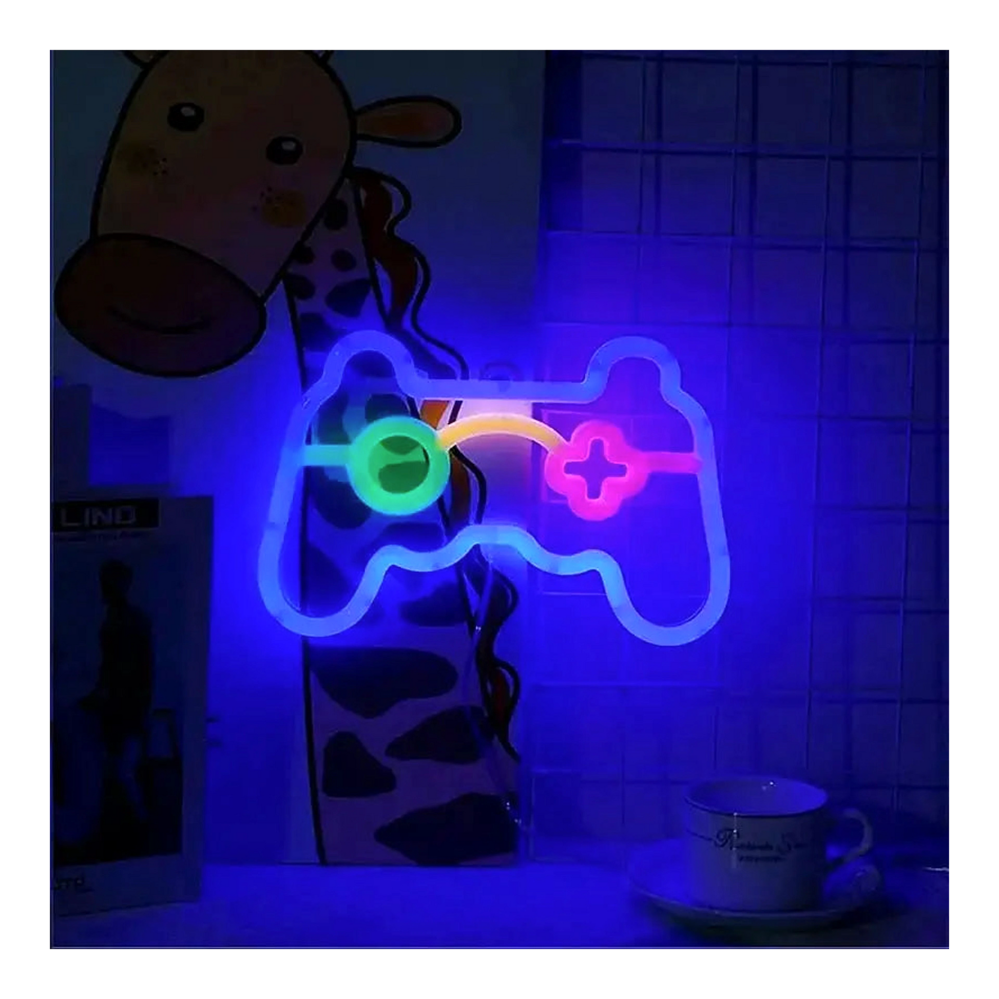 Gamepad neon LED fény gamer szobába import termékfotó Candyland Tata - 5. kép