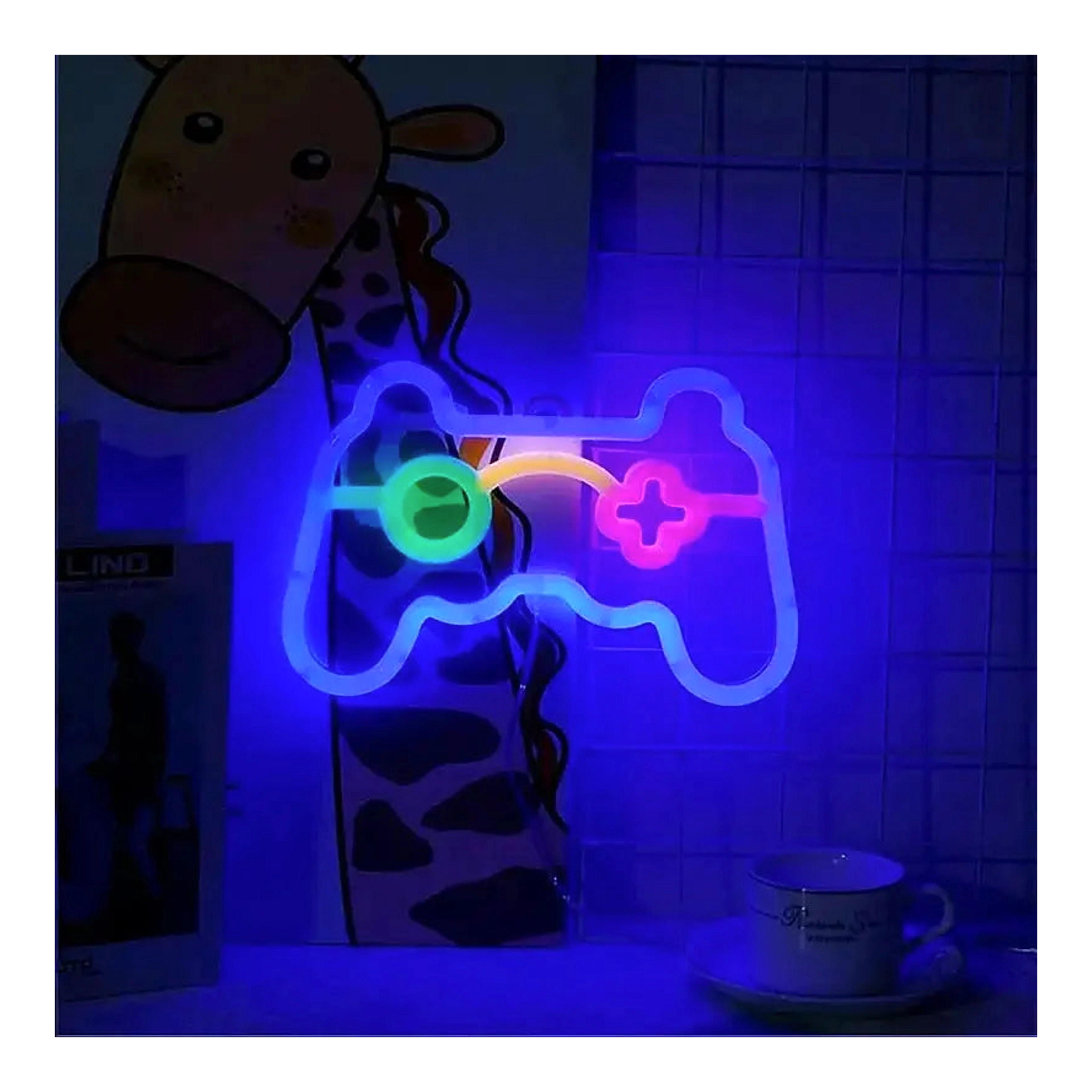 Gamepad neon LED fény gamer szobába import termékfotó Candyland Tata - 5. kép