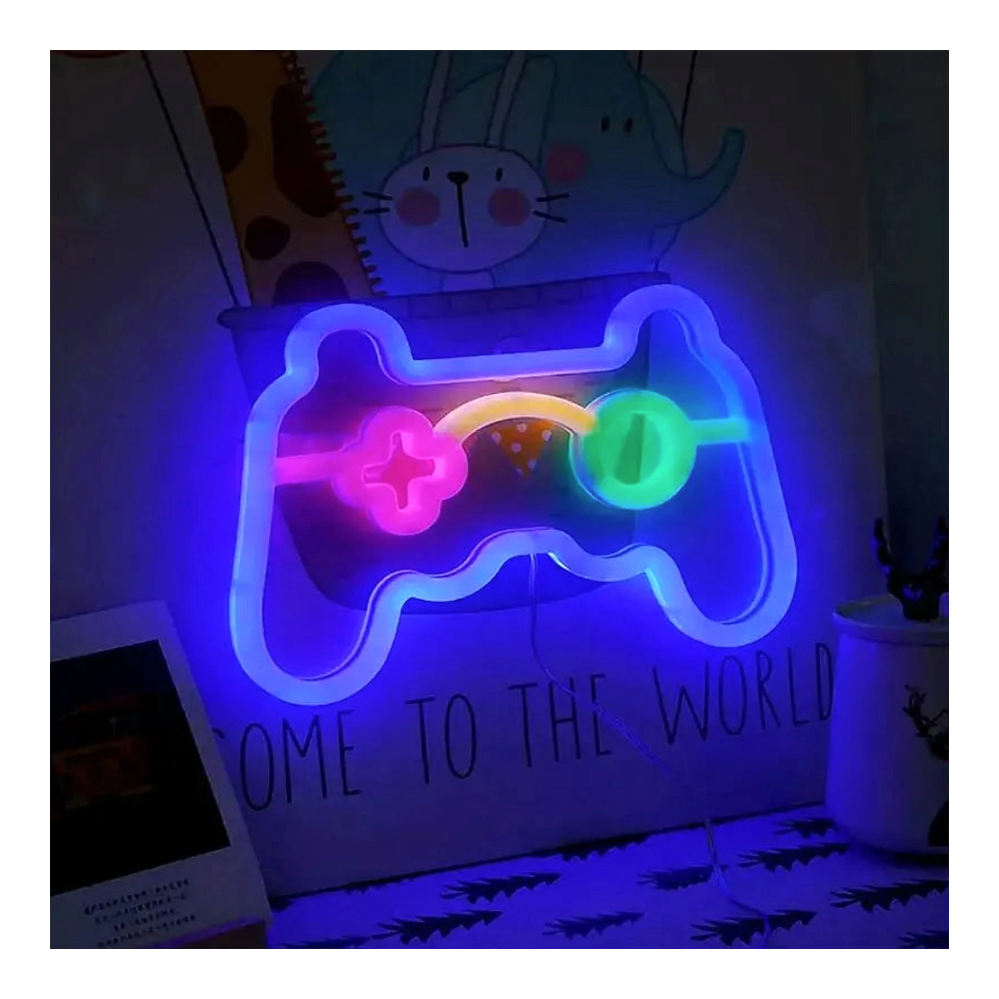 Gamepad neon LED fény gamer szobába import termékfotó Candyland Tata - 6. kép