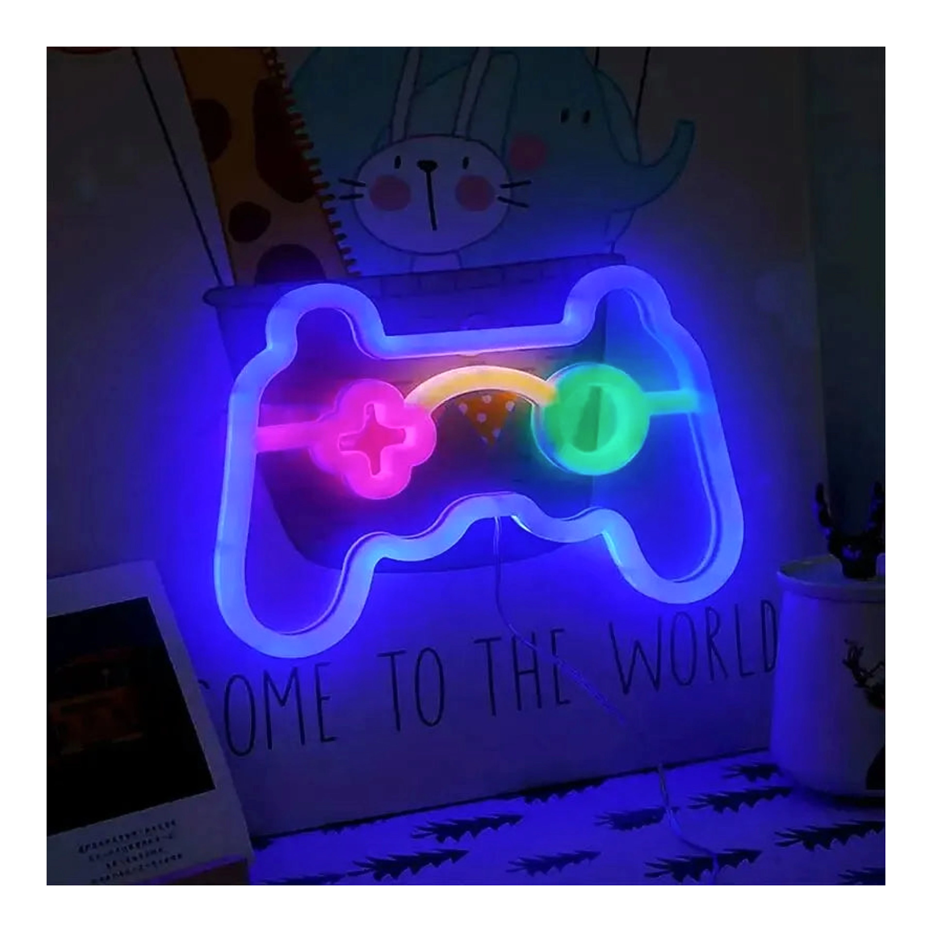Gamepad neon LED fény gamer szobába import termékfotó Candyland Tata - 6. kép