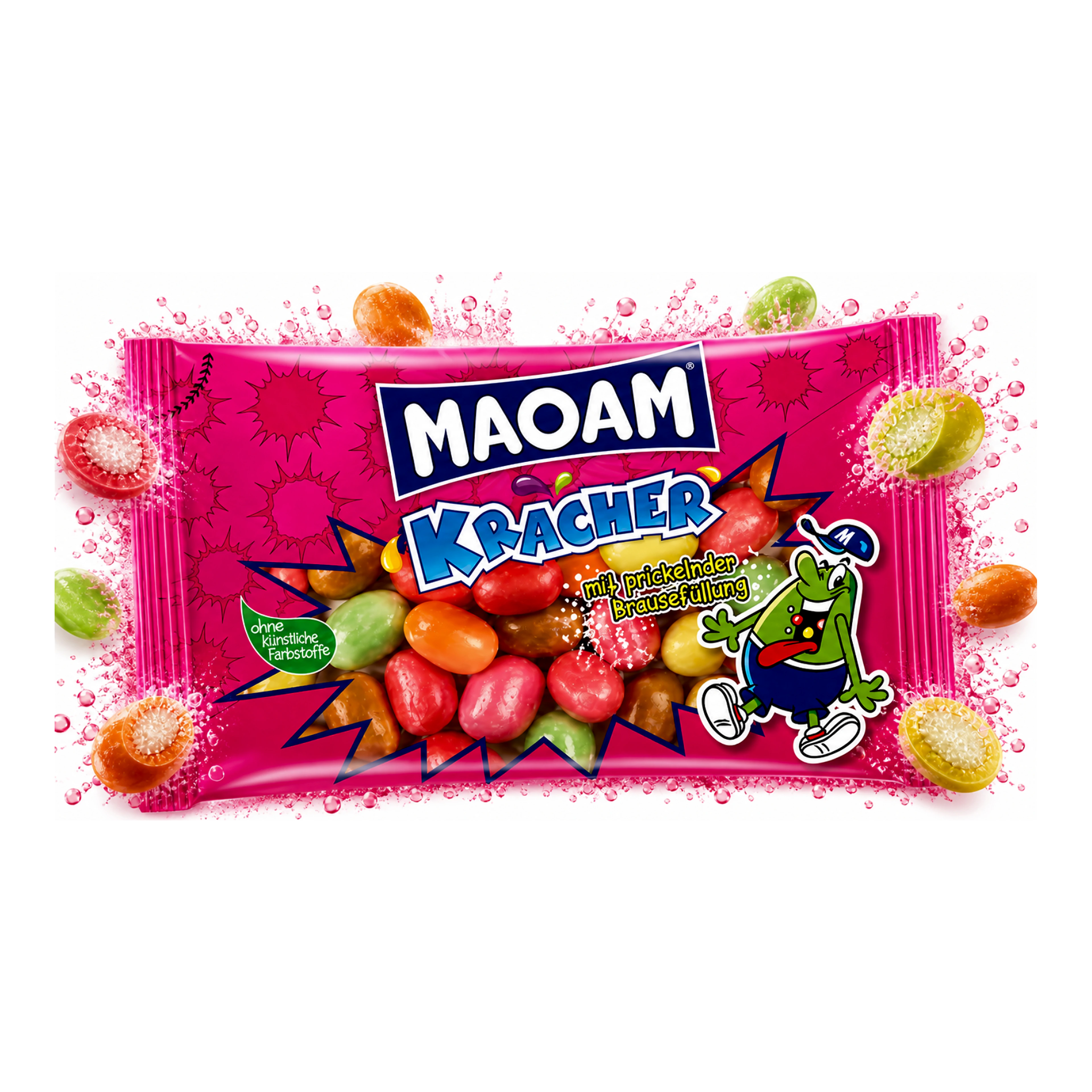 Haribo Maoam Kracher - Savanykás pezsgő töltött rágós cukorka mix import termékfotó Candyland Tata - 2. kép