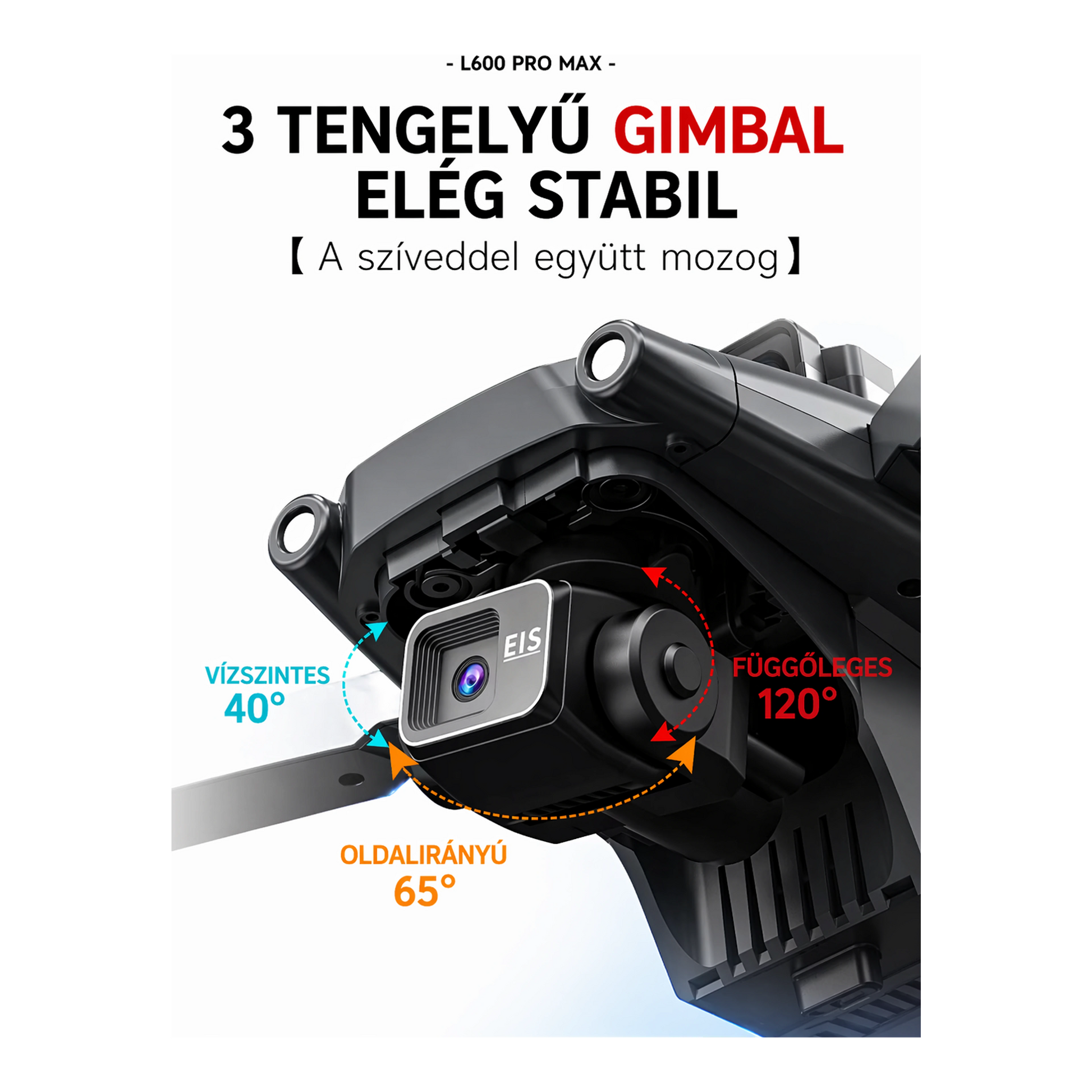 L600 Pro Max 4K GPS drón dupla kamerával import termékfotó Candyland Tata - 4. kép