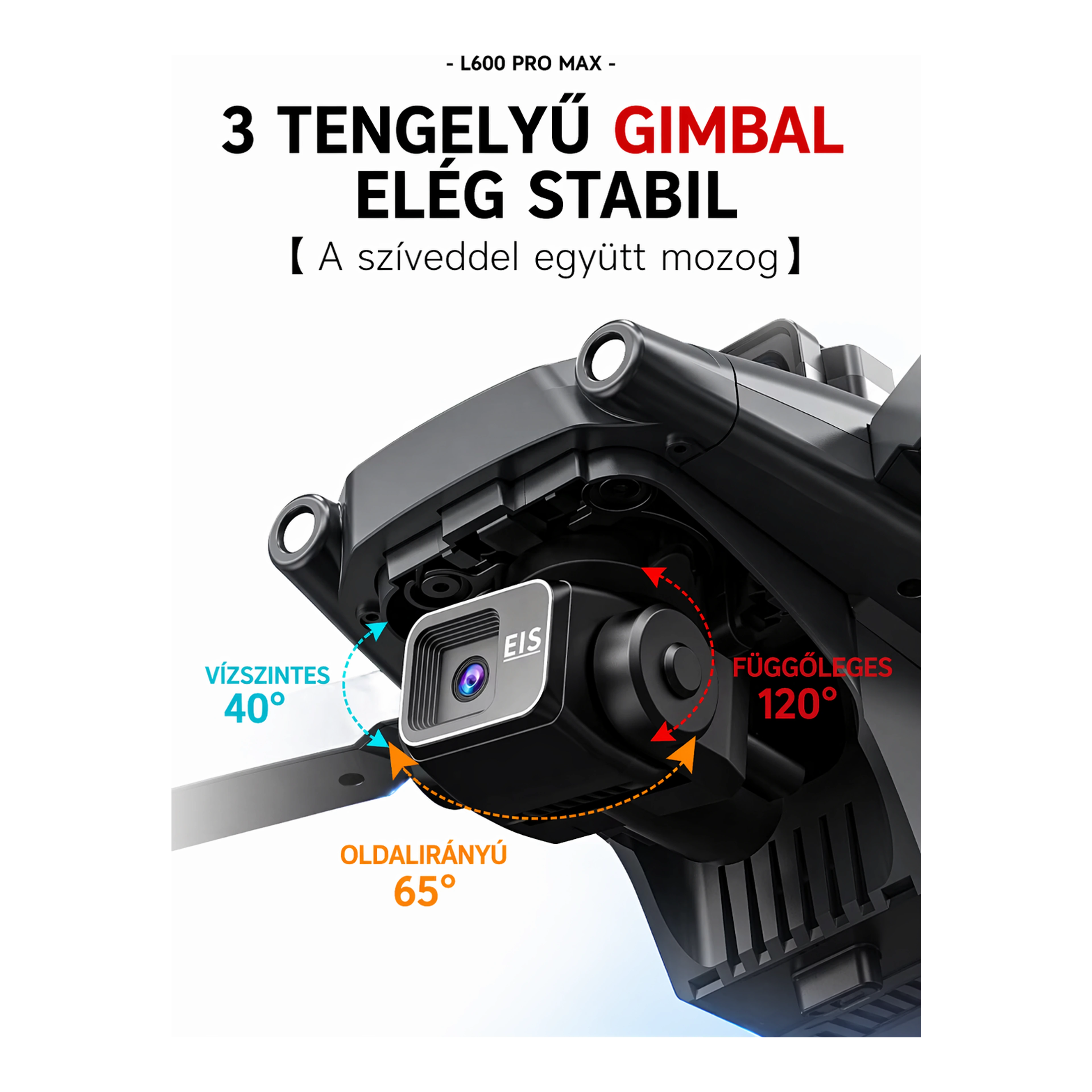 L600 Pro Max 4K GPS drón dupla kamerával import termékfotó Candyland Tata - 4. kép