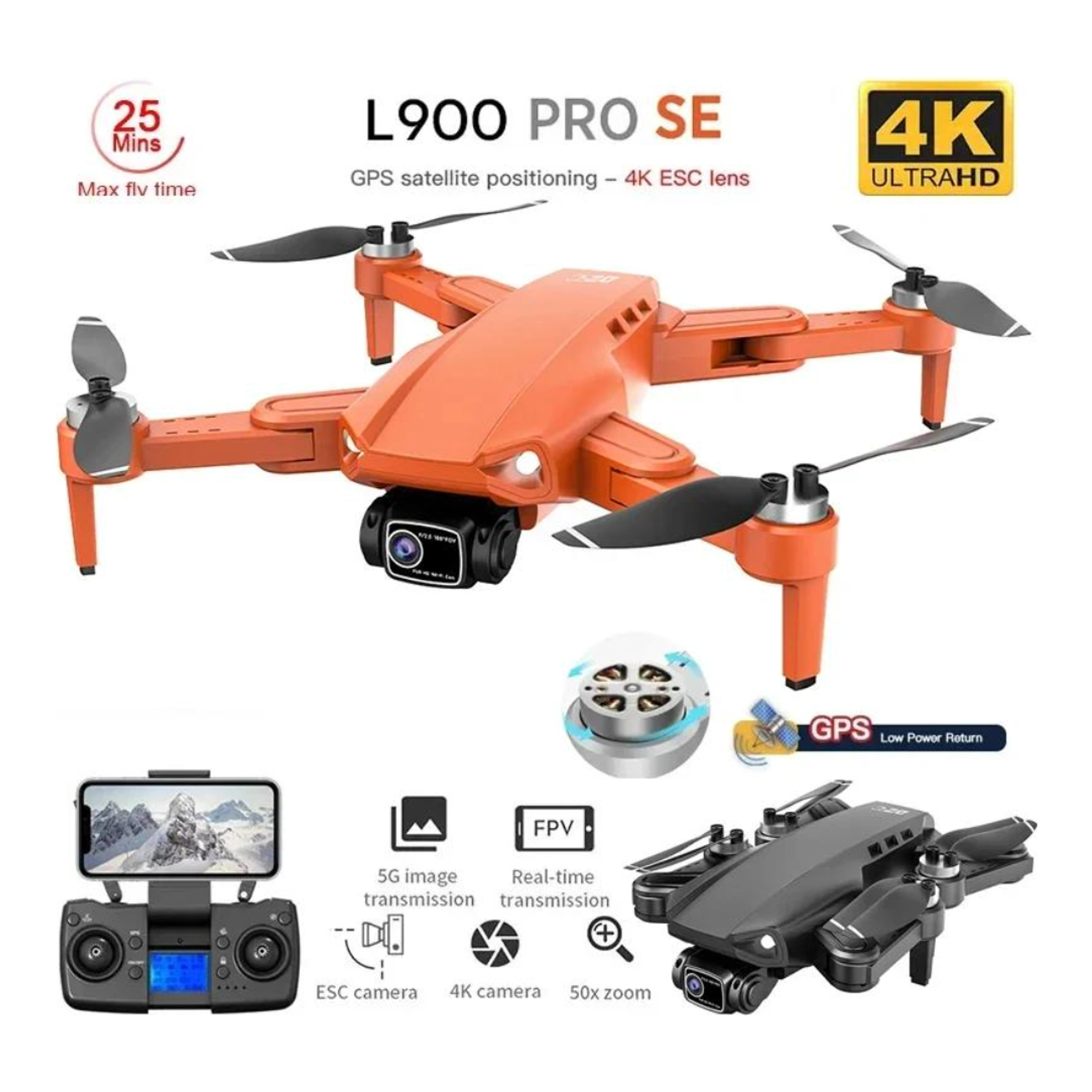 L900 Pro SE Max GPS drón 4K kamerával import termékfotó Candyland Tata