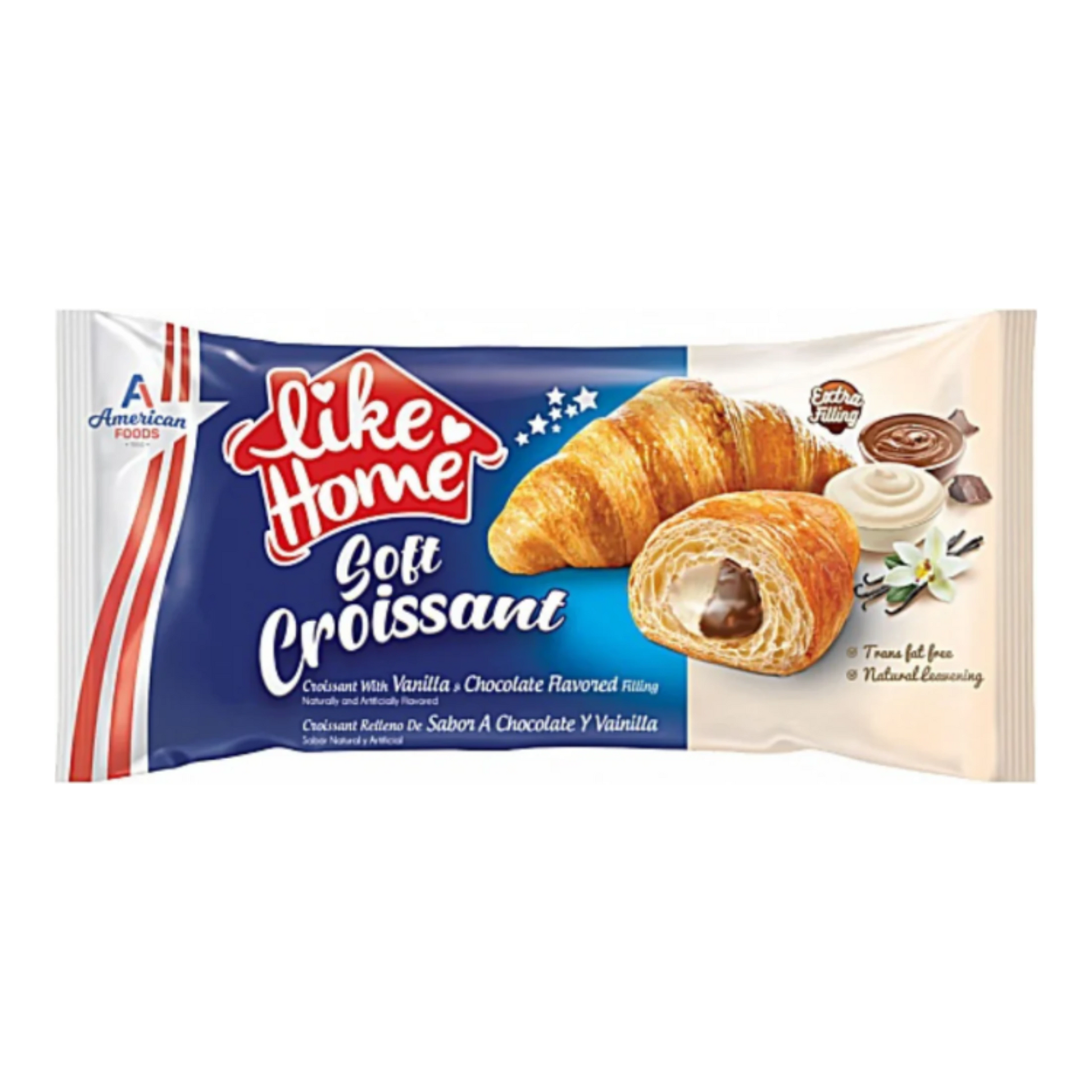 Like Home Soft Croissant Vanilla & Chocolate 55 g import termékfotó Candyland Tata