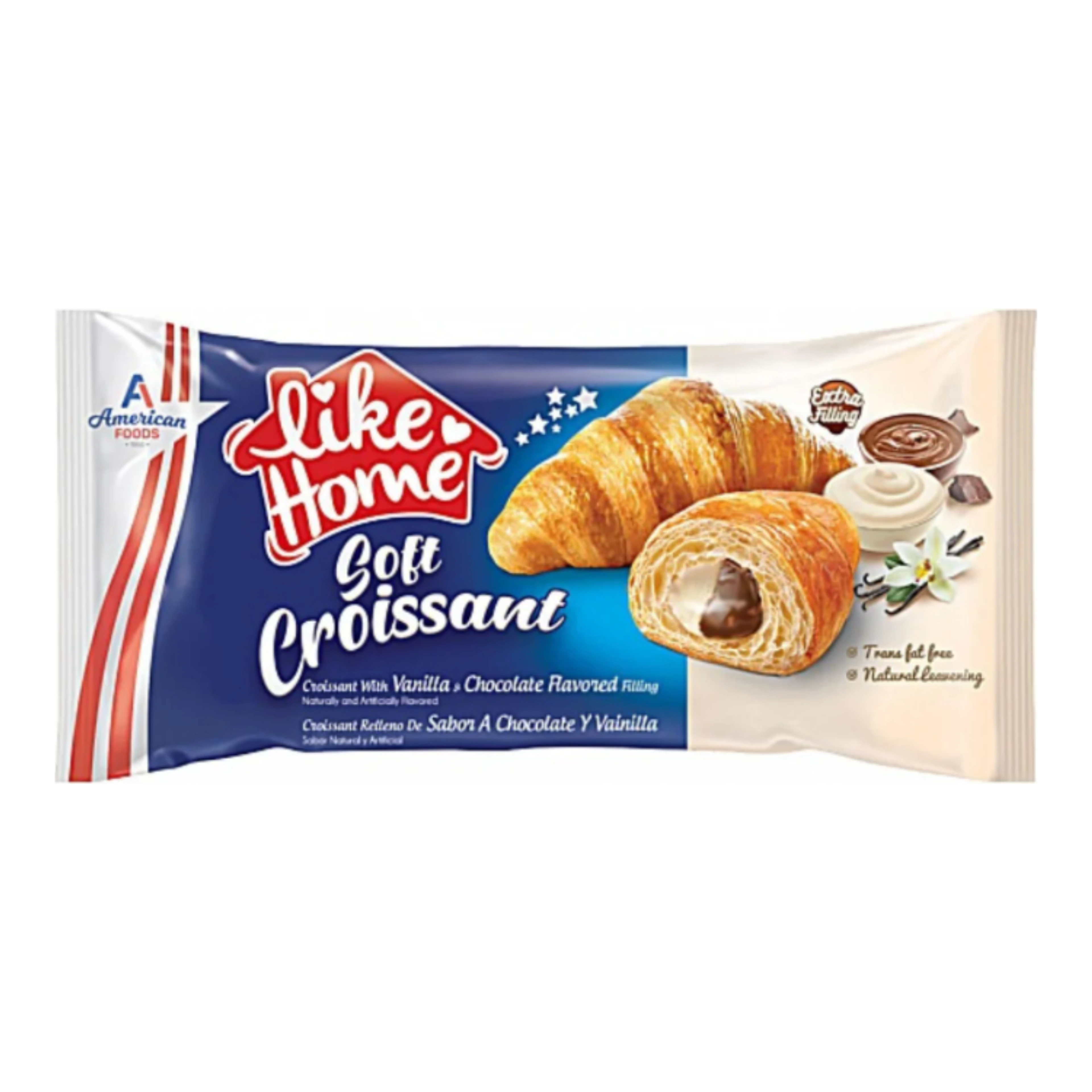 Like Home Soft Croissant Vanilla & Chocolate 55 g import termékfotó Candyland Tata