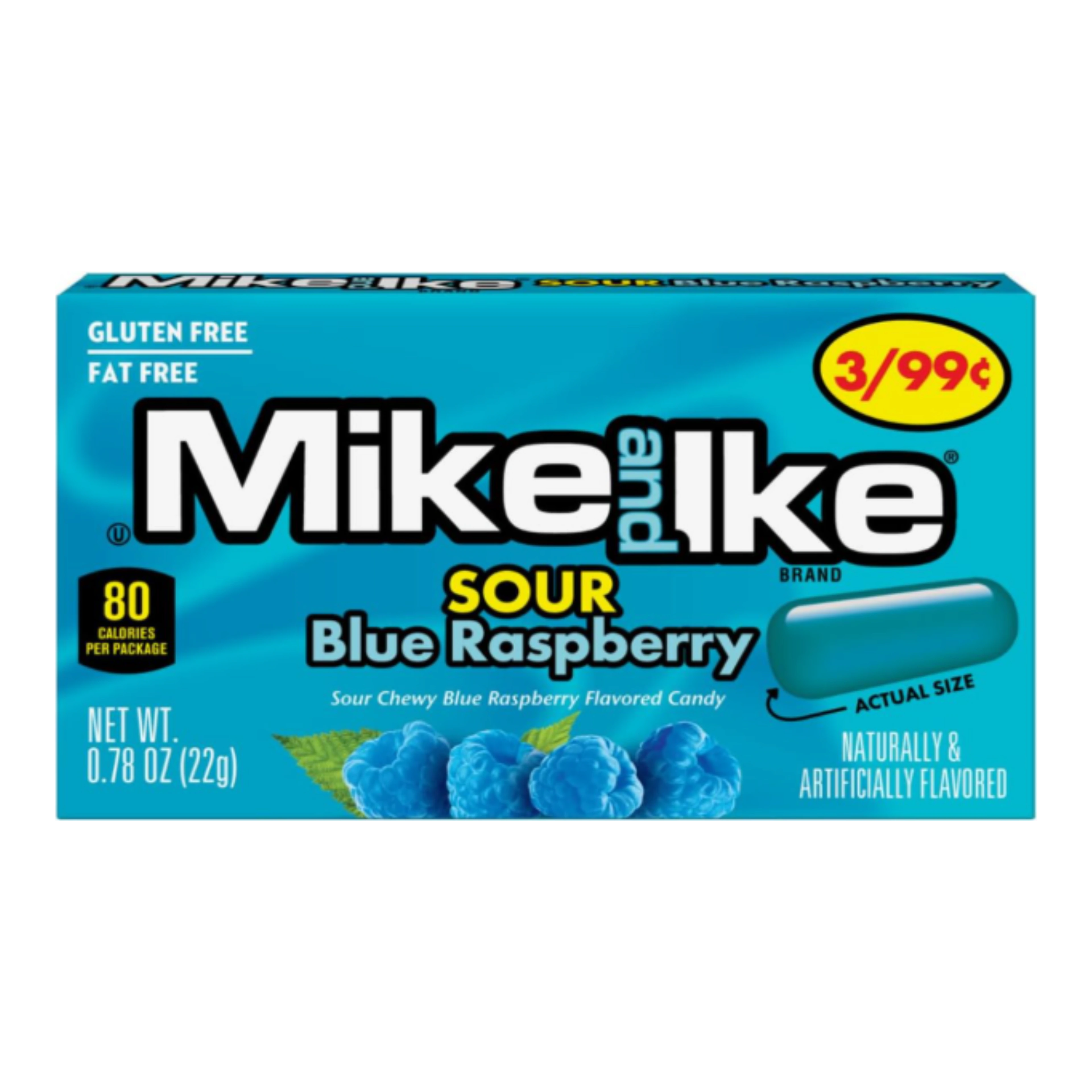 Mike & Ike Sour Blue Raspberry 22 g import termékfotó Candyland Tata