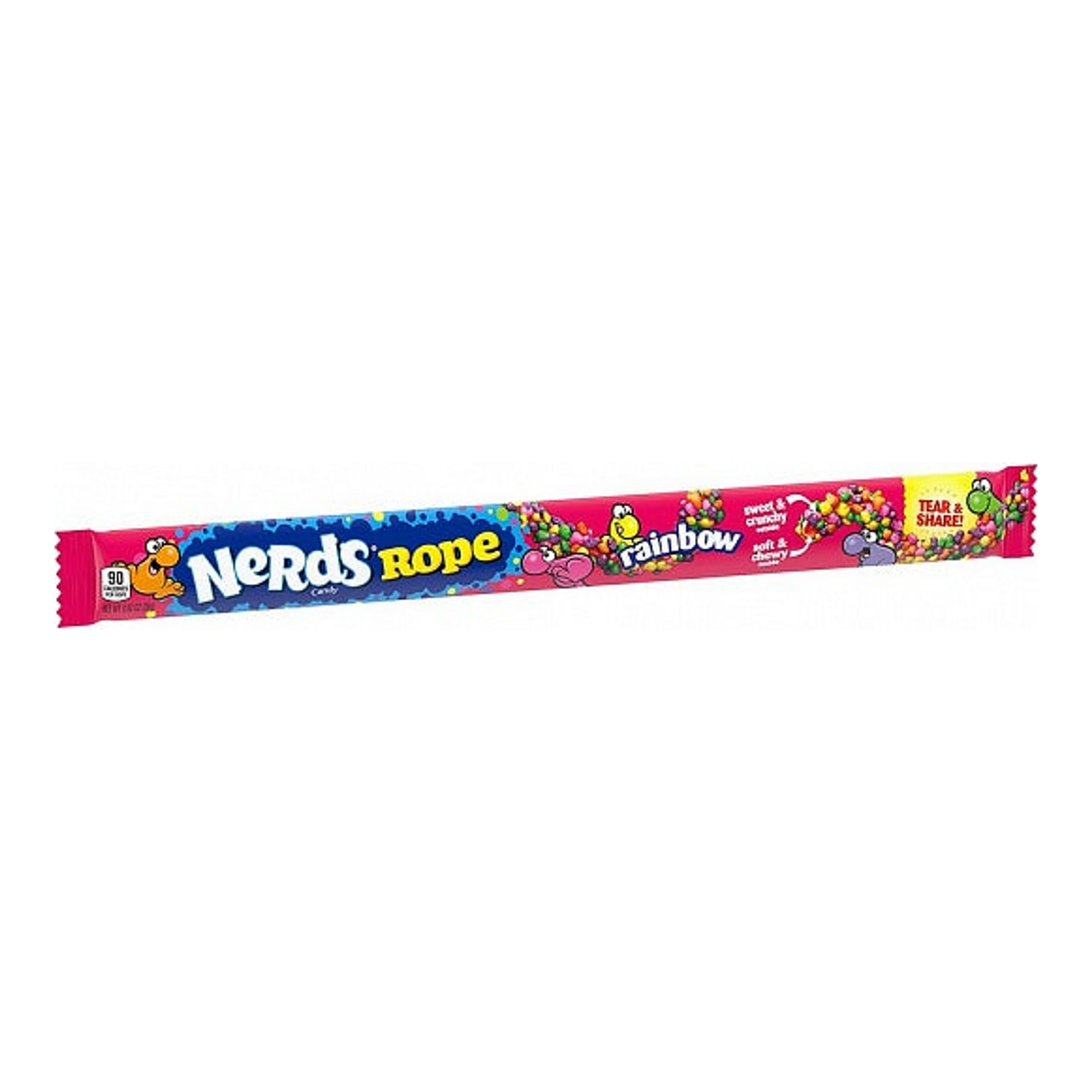 Nerds Rope Rainbow 26 g - színes, savanykás-gyümölcsös élmény minden falatban import termékfotó Candyland Tata