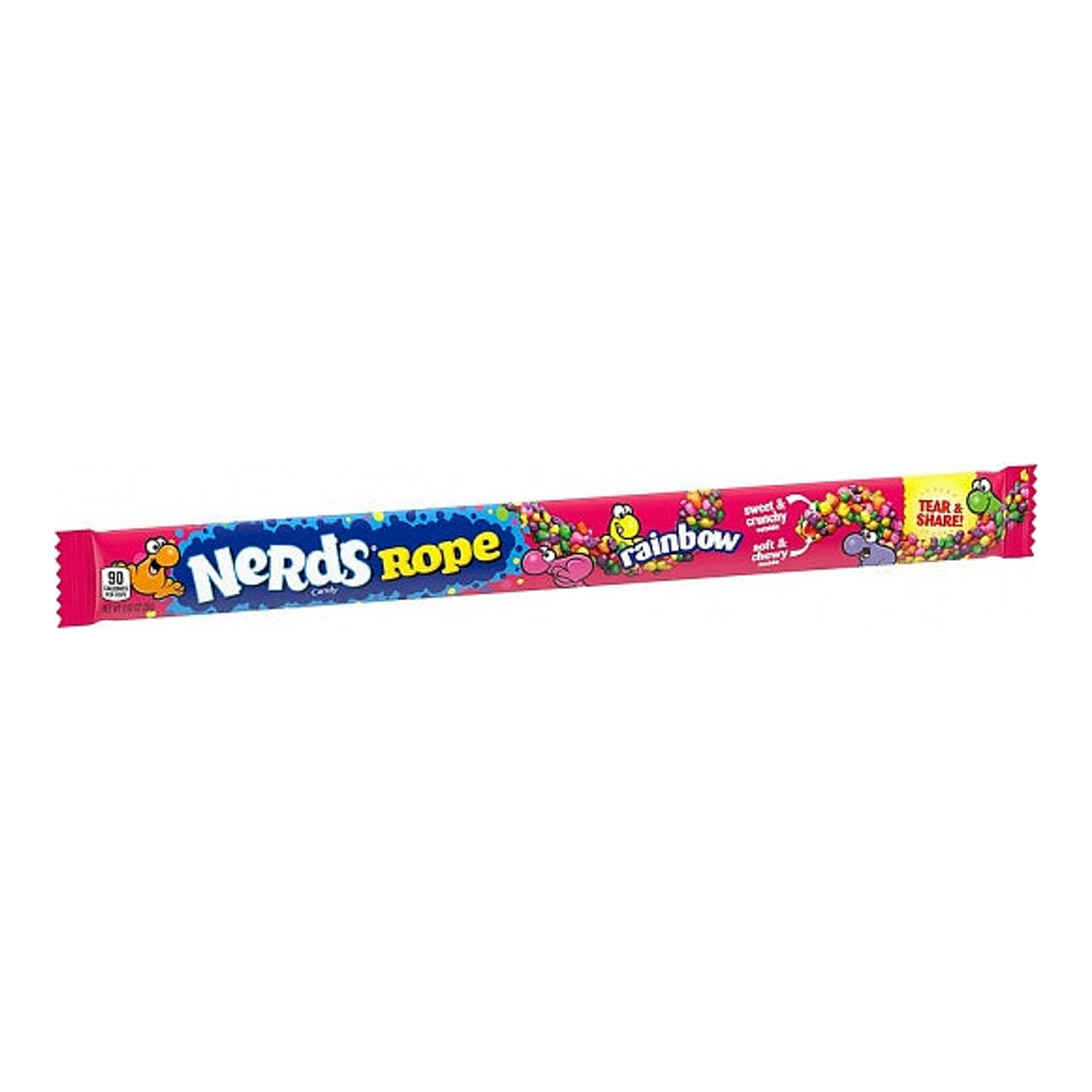Nerds Rope Rainbow 26 g - színes, savanykás-gyümölcsös élmény minden falatban import termékfotó Candyland Tata